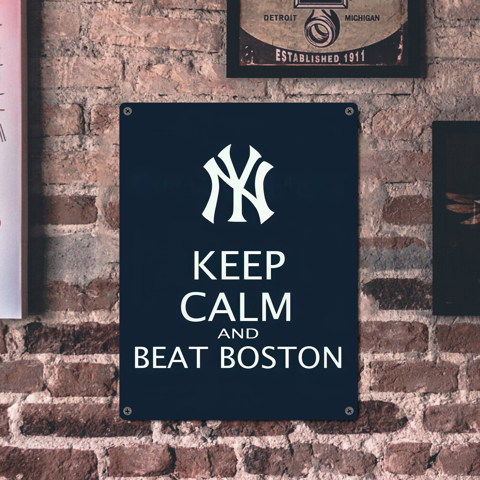 New York Yankees 136 Vintage Metal Tin Sign 12x16inch – Retro Wall Art Decor For Home, Bar, Kitchen, Bedroom, Office – Durable Iron Sheet Poster, Easy To Hang, Full-Color Printing