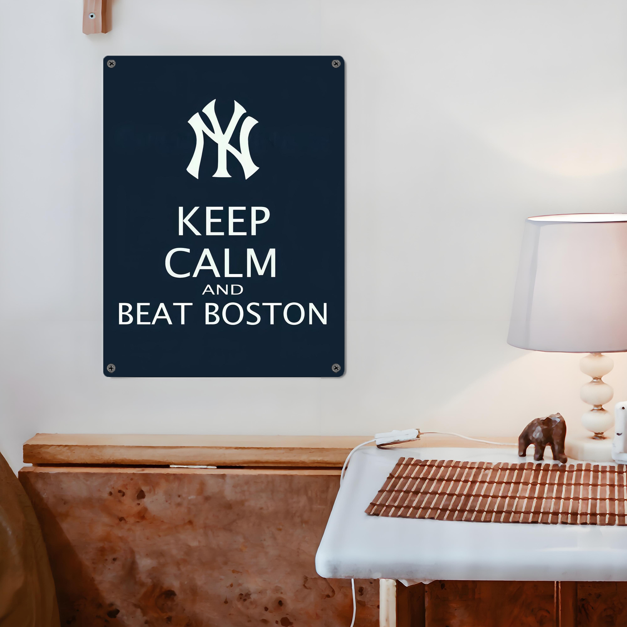 New York Yankees 136 Vintage Metal Tin Sign 12x16inch – Retro Wall Art Decor For Home, Bar, Kitchen, Bedroom, Office – Durable Iron Sheet Poster, Easy To Hang, Full-Color Printing