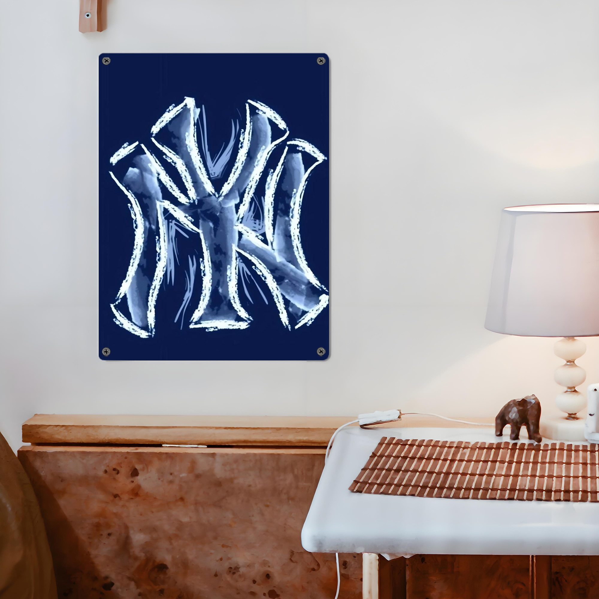 New York Yankees 137 Vintage Metal Tin Sign 12x16inch – Retro Wall Art Decor For Home, Bar, Kitchen, Bedroom, Office – Durable Iron Sheet Poster, Easy To Hang, Full-Color Printing