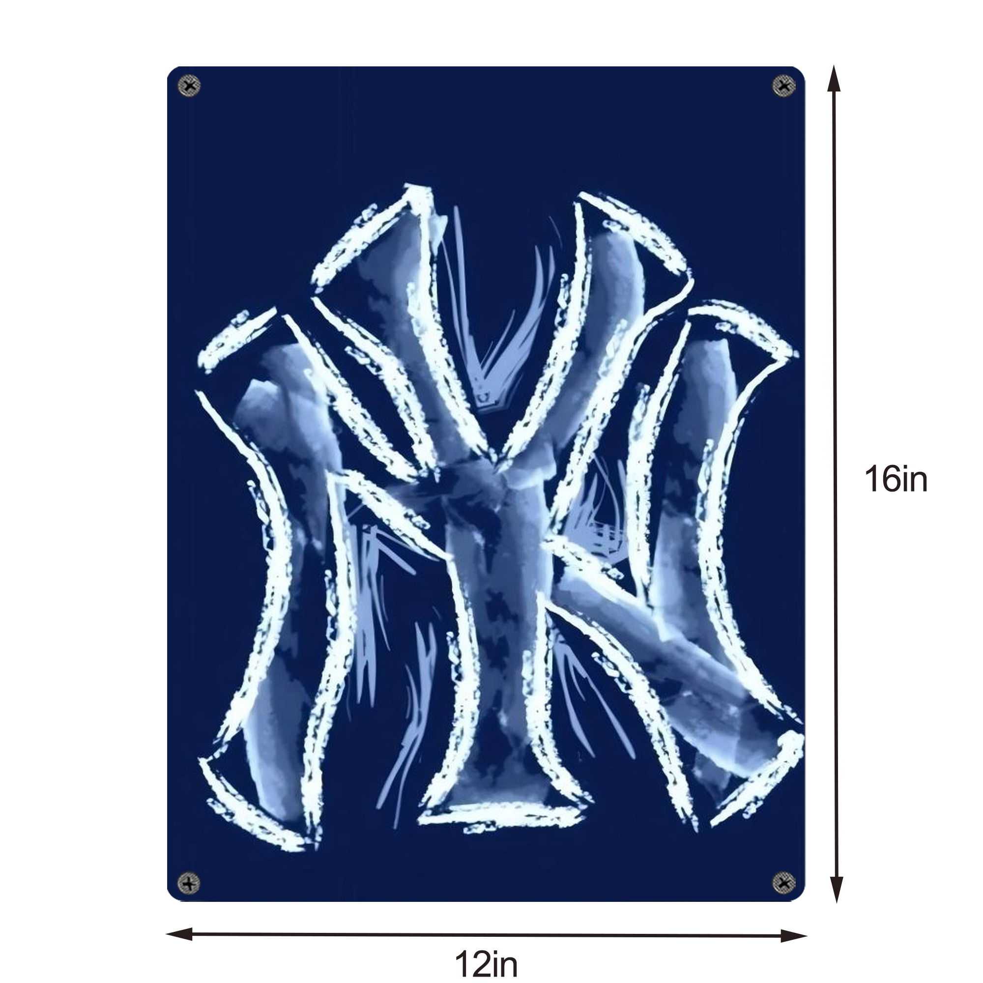 New York Yankees 137 Vintage Metal Tin Sign 12x16inch – Retro Wall Art Decor For Home, Bar, Kitchen, Bedroom, Office – Durable Iron Sheet Poster, Easy To Hang, Full-Color Printing