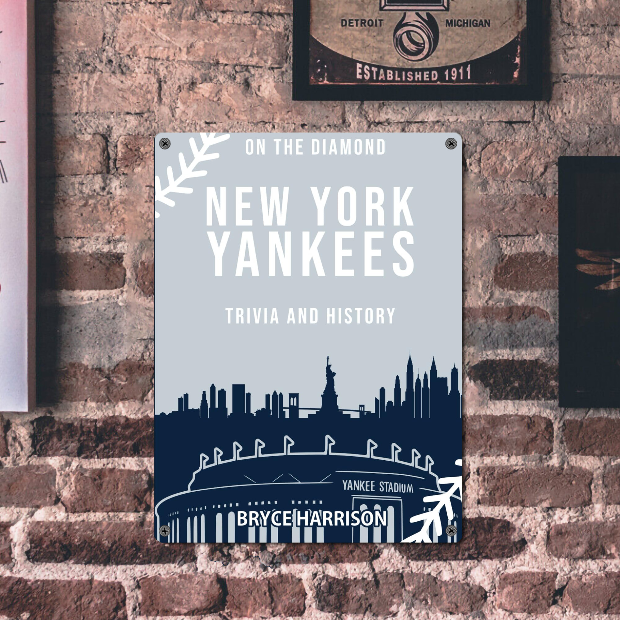 New York Yankees 141 Vintage Metal Tin Sign 12x16inch – Retro Wall Art Decor For Home, Bar, Kitchen, Bedroom, Office – Durable Iron Sheet Poster, Easy To Hang, Full-Color Printing