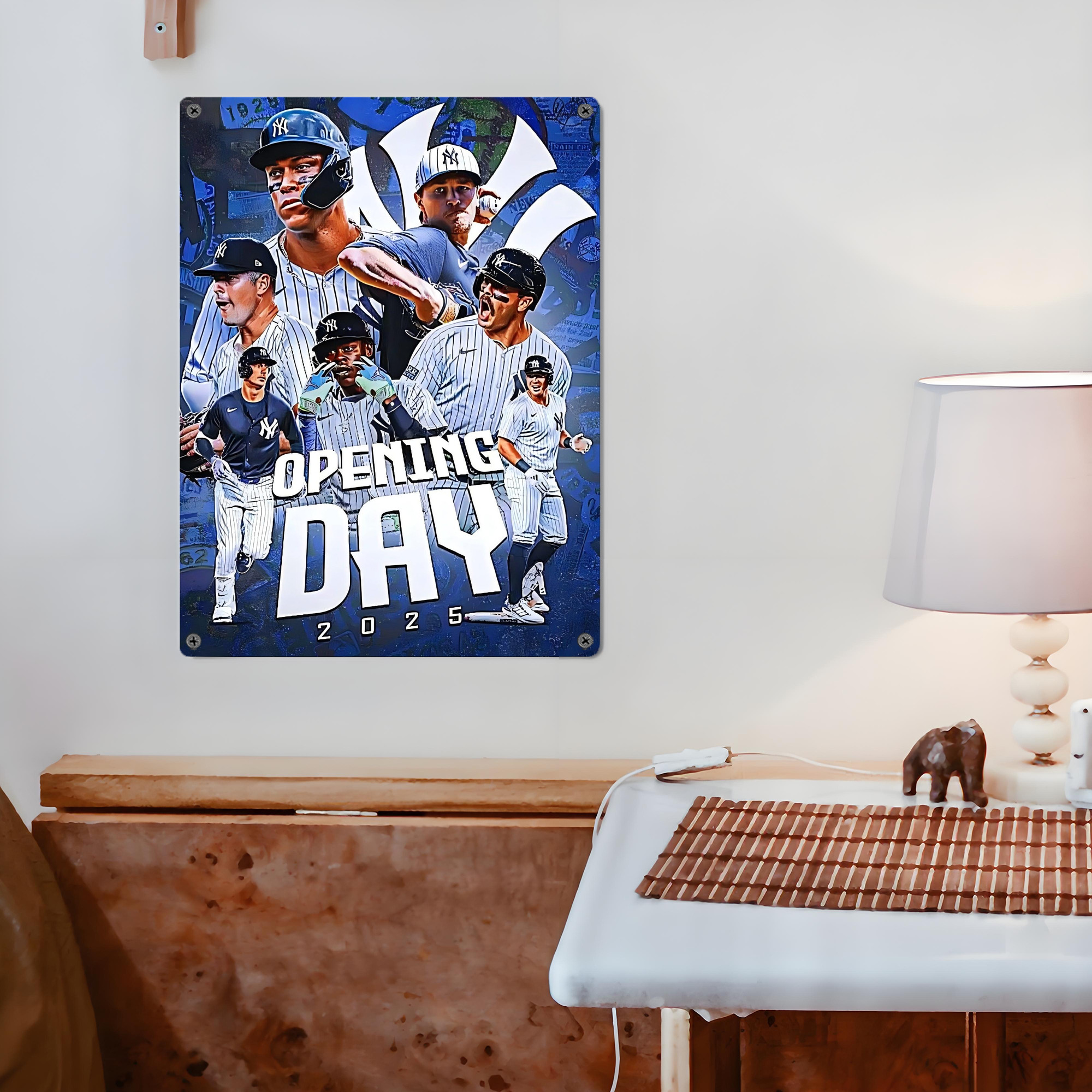 New York Yankees 215 Vintage Metal Tin Sign 12x16inch – Retro Wall Art Decor For Home, Bar, Kitchen, Bedroom, Office – Durable Iron Sheet Poster, Easy To Hang, Full-Color Printing