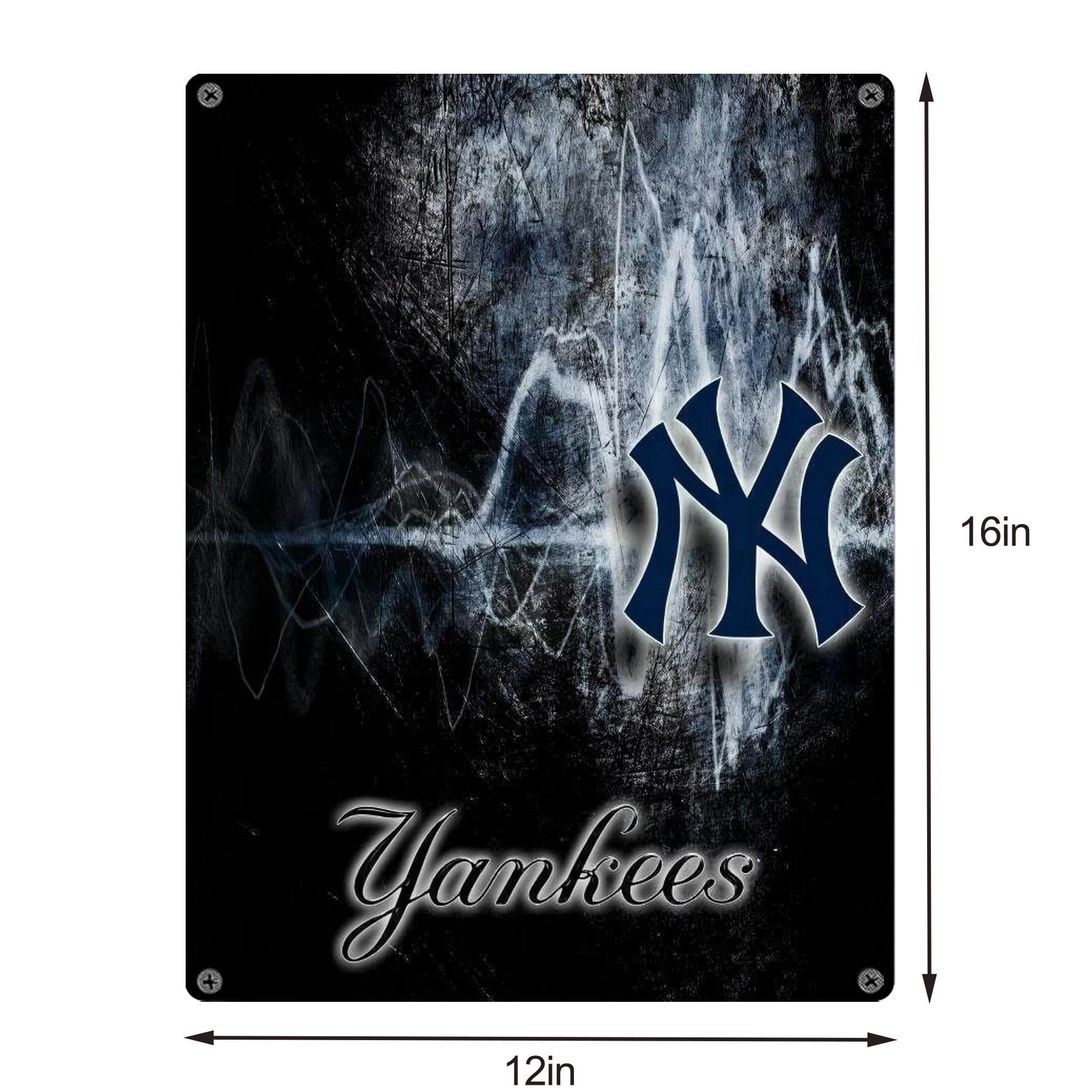 New York Yankees 146 Vintage Metal Tin Sign 12x16inch – Retro Wall Art Decor For Home, Bar, Kitchen, Bedroom, Office – Durable Iron Sheet Poster, Easy To Hang, Full-Color Printing