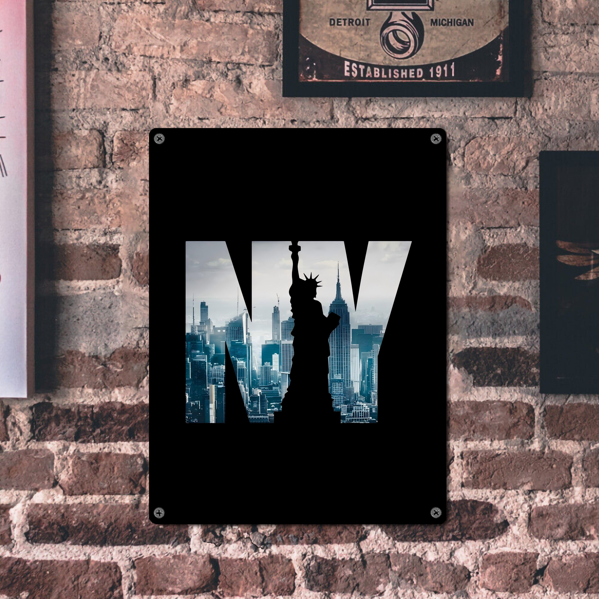 New York Yankees 142 Vintage Metal Tin Sign 12x16inch – Retro Wall Art Decor For Home, Bar, Kitchen, Bedroom, Office – Durable Iron Sheet Poster, Easy To Hang, Full-Color Printing