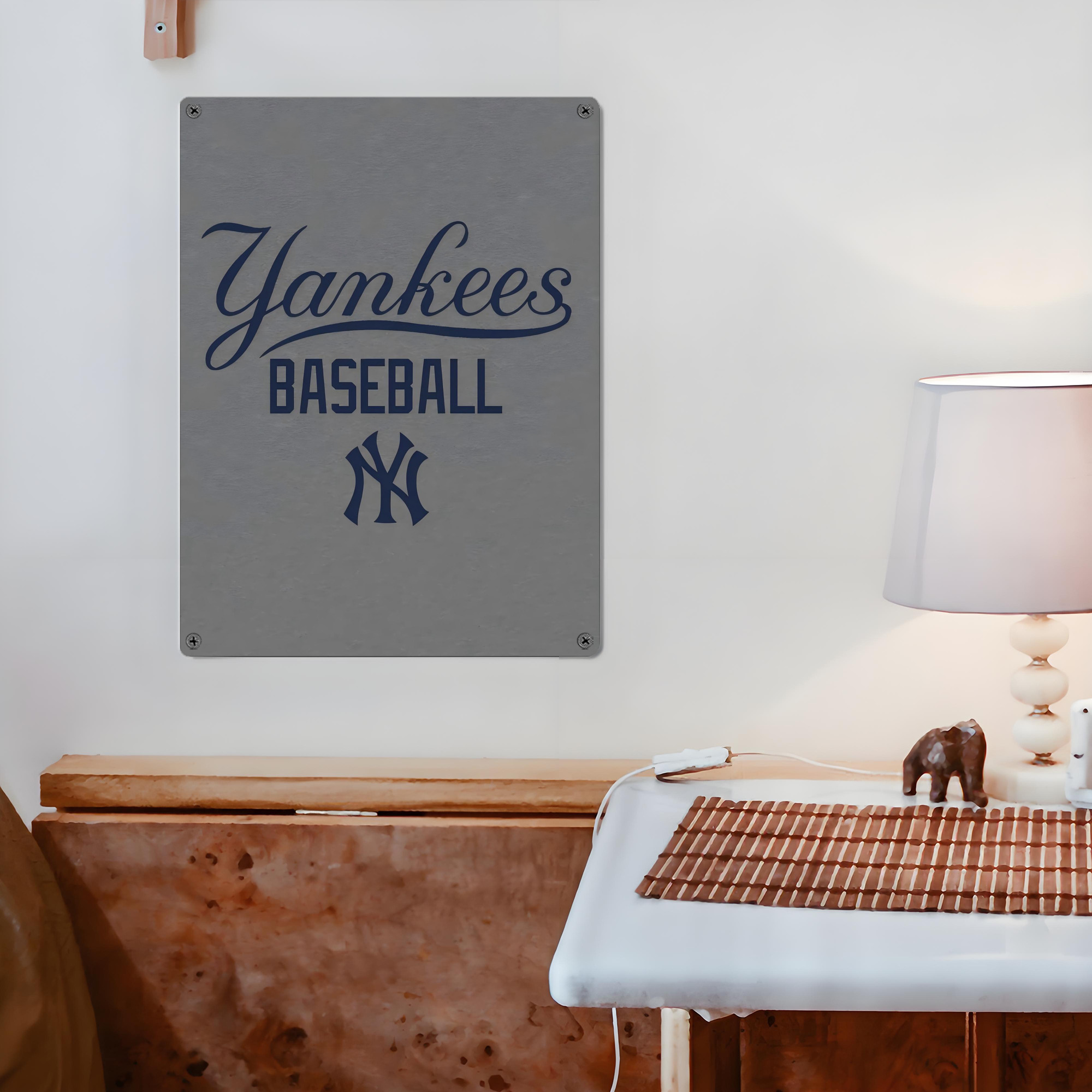 New York Yankees 147 Vintage Metal Tin Sign 12x16inch – Retro Wall Art Decor For Home, Bar, Kitchen, Bedroom, Office – Durable Iron Sheet Poster, Easy To Hang, Full-Color Printing