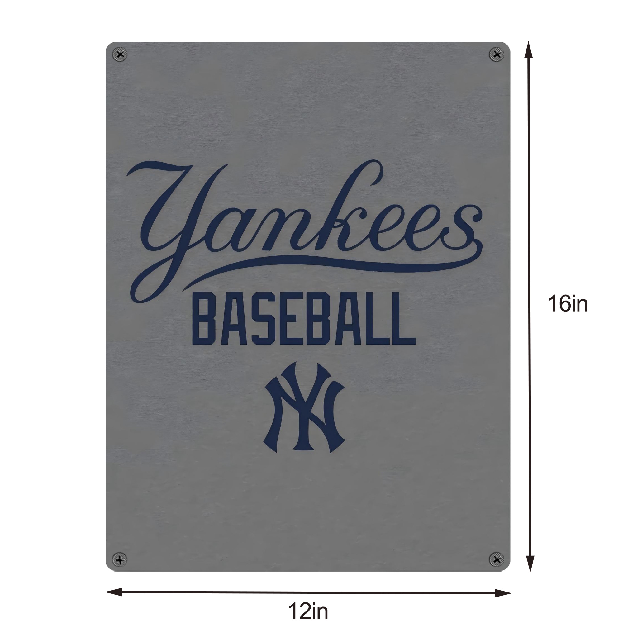 New York Yankees 147 Vintage Metal Tin Sign 12x16inch – Retro Wall Art Decor For Home, Bar, Kitchen, Bedroom, Office – Durable Iron Sheet Poster, Easy To Hang, Full-Color Printing