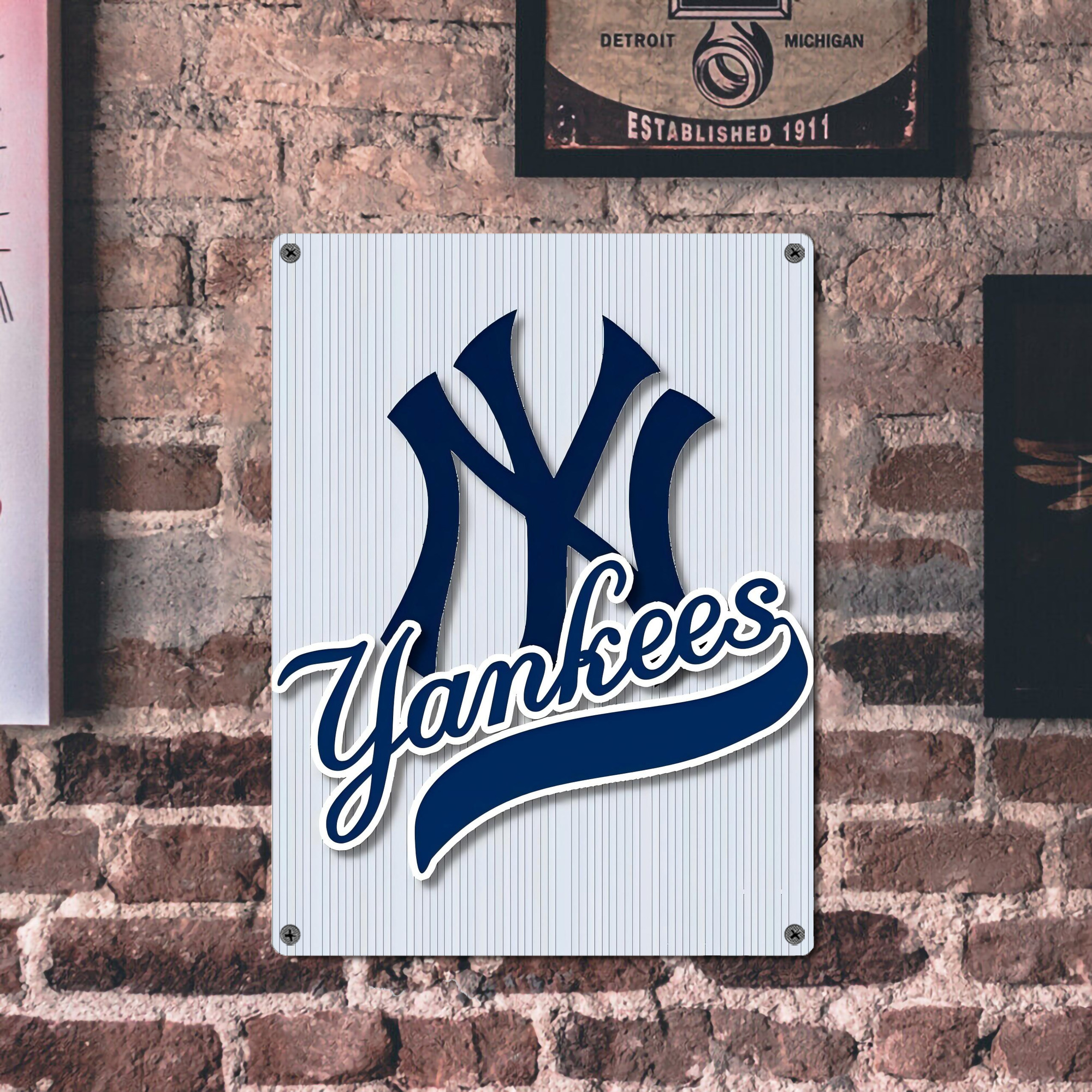 New York Yankees 151 Vintage Metal Tin Sign 12x16inch – Retro Wall Art Decor For Home, Bar, Kitchen, Bedroom, Office – Durable Iron Sheet Poster, Easy To Hang, Full-Color Printing