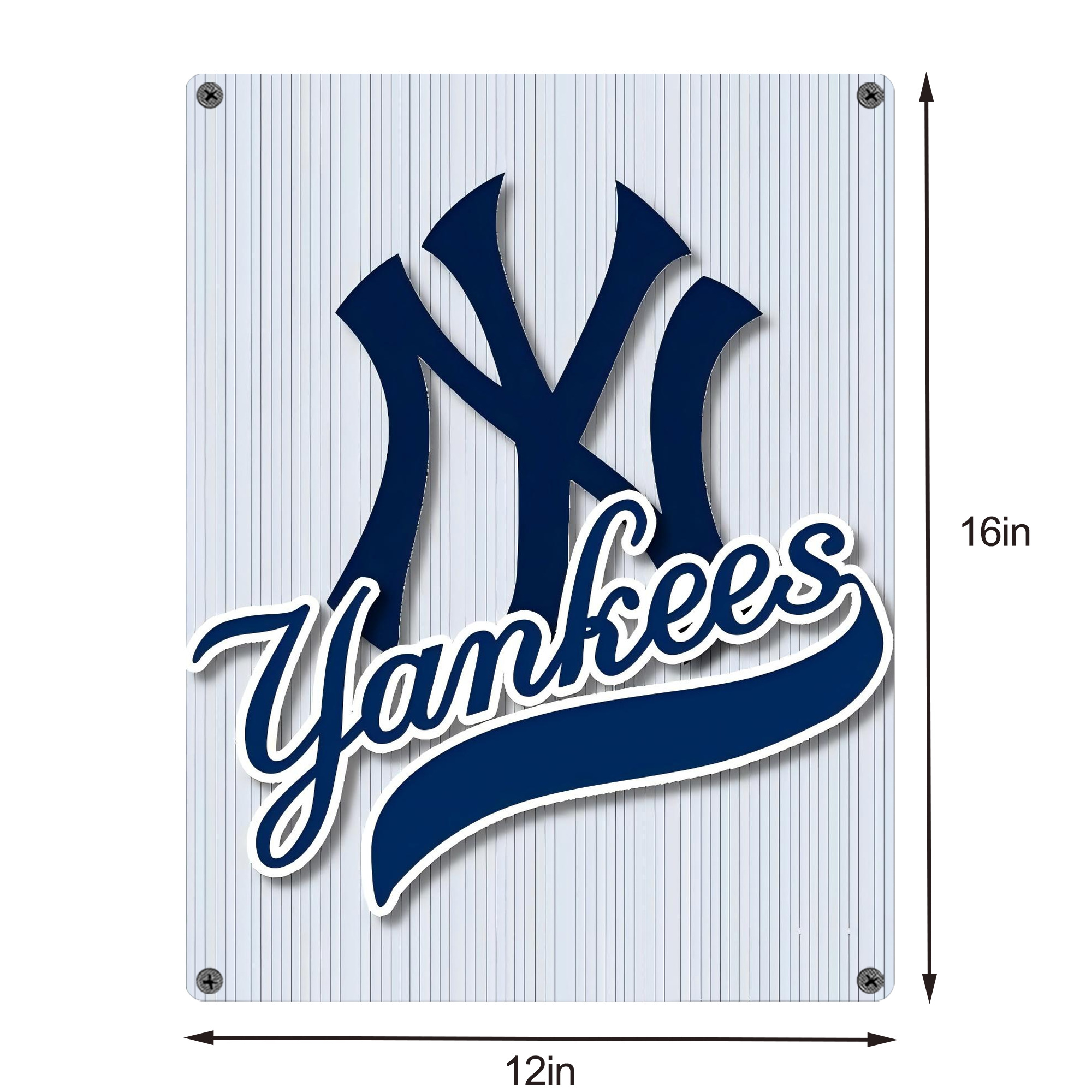 New York Yankees 151 Vintage Metal Tin Sign 12x16inch – Retro Wall Art Decor For Home, Bar, Kitchen, Bedroom, Office – Durable Iron Sheet Poster, Easy To Hang, Full-Color Printing