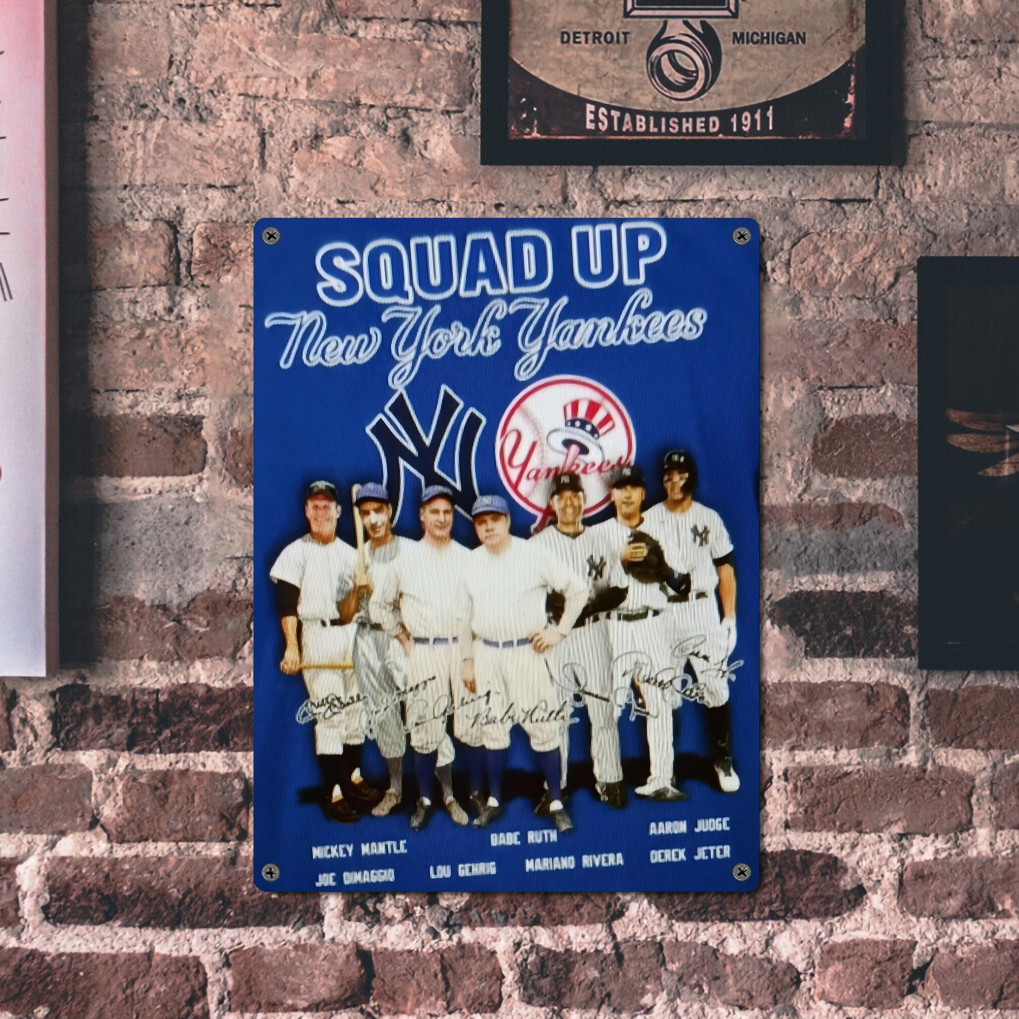 New York Yankees 312 Vintage Metal Tin Sign 12x16inch – Retro Wall Art Decor For Home, Bar, Kitchen, Bedroom, Office – Durable Iron Sheet Poster, Easy To Hang, Full-Color Printing