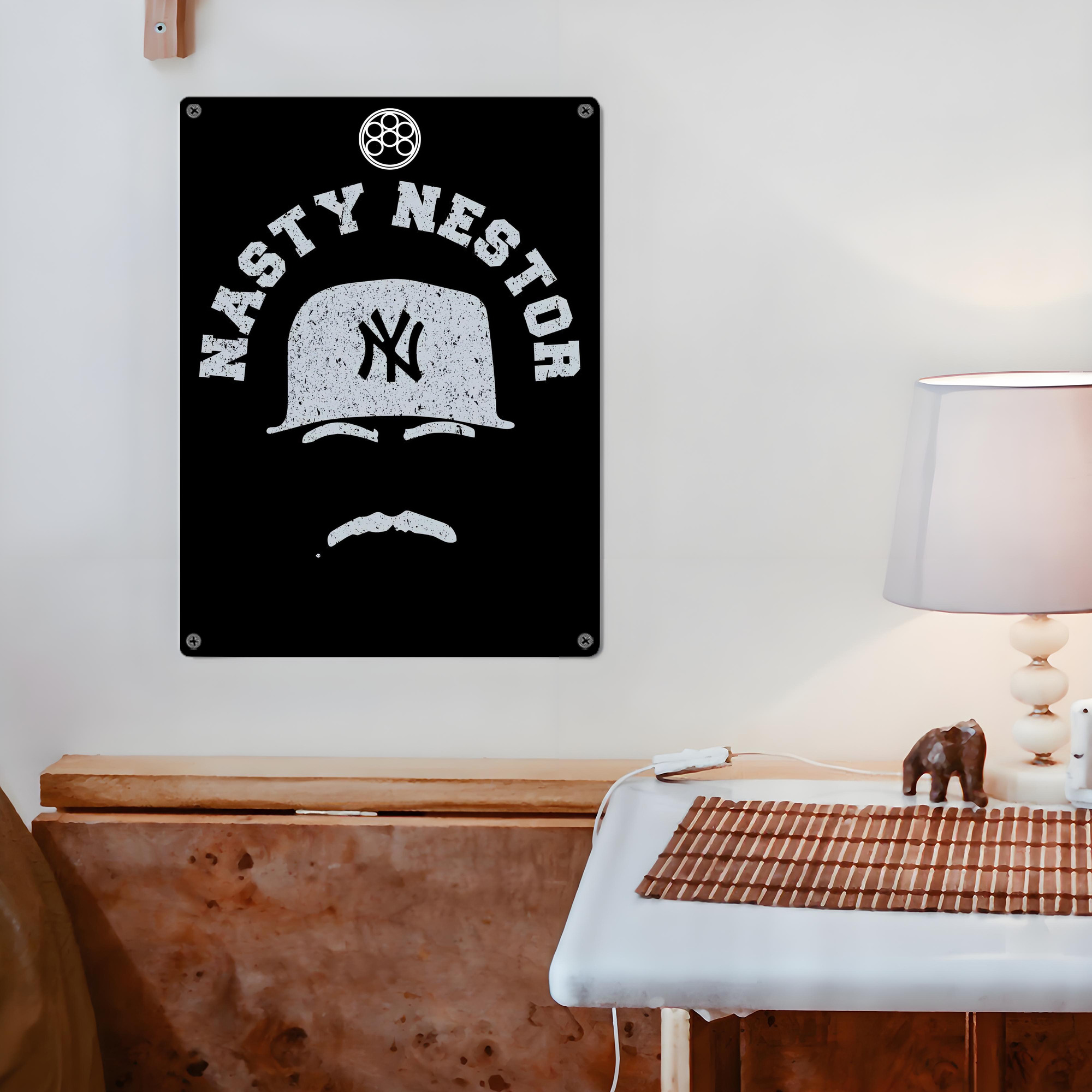 New York Yankees 152 Vintage Metal Tin Sign 12x16inch – Retro Wall Art Decor For Home, Bar, Kitchen, Bedroom, Office – Durable Iron Sheet Poster, Easy To Hang, Full-Color Printing