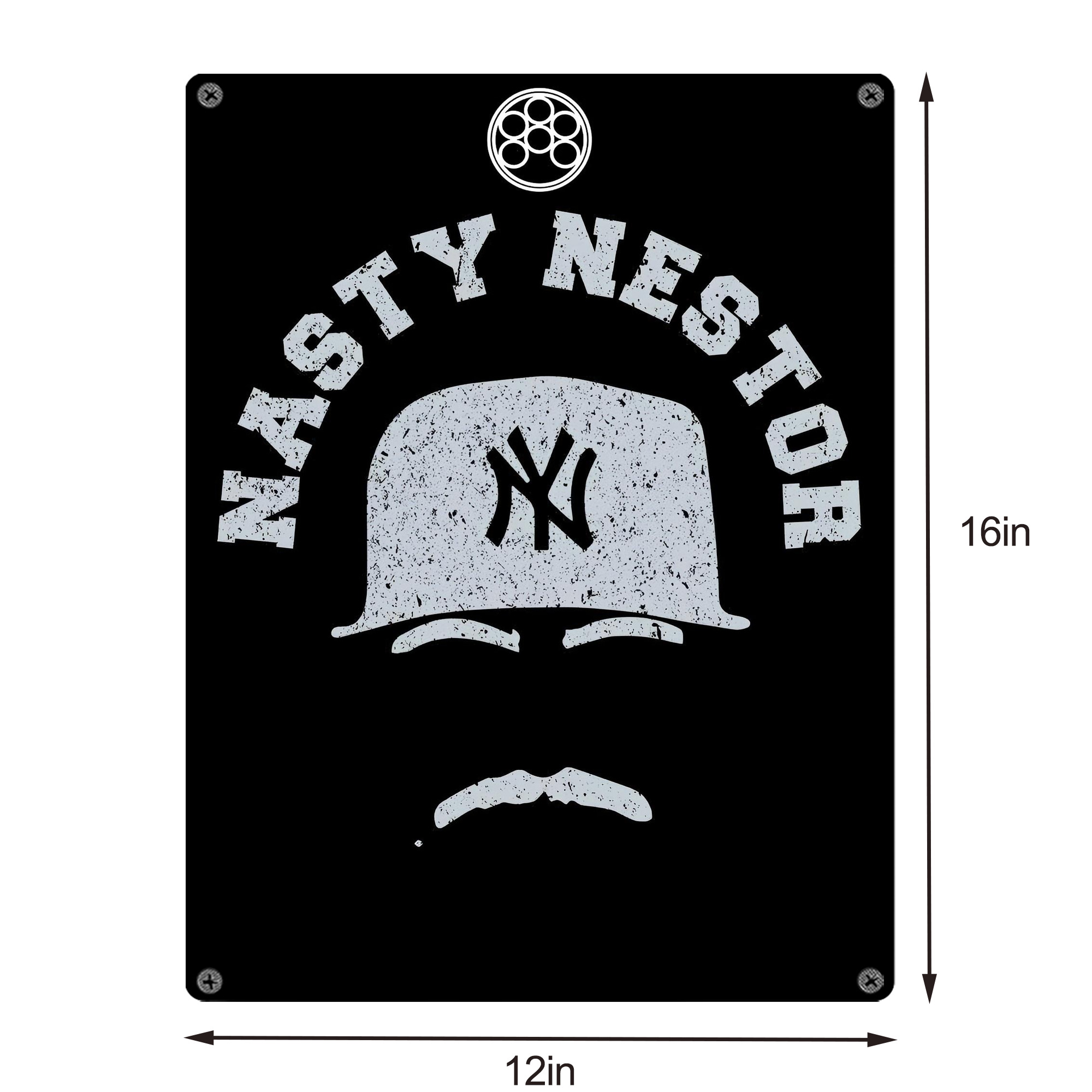 New York Yankees 152 Vintage Metal Tin Sign 12x16inch – Retro Wall Art Decor For Home, Bar, Kitchen, Bedroom, Office – Durable Iron Sheet Poster, Easy To Hang, Full-Color Printing