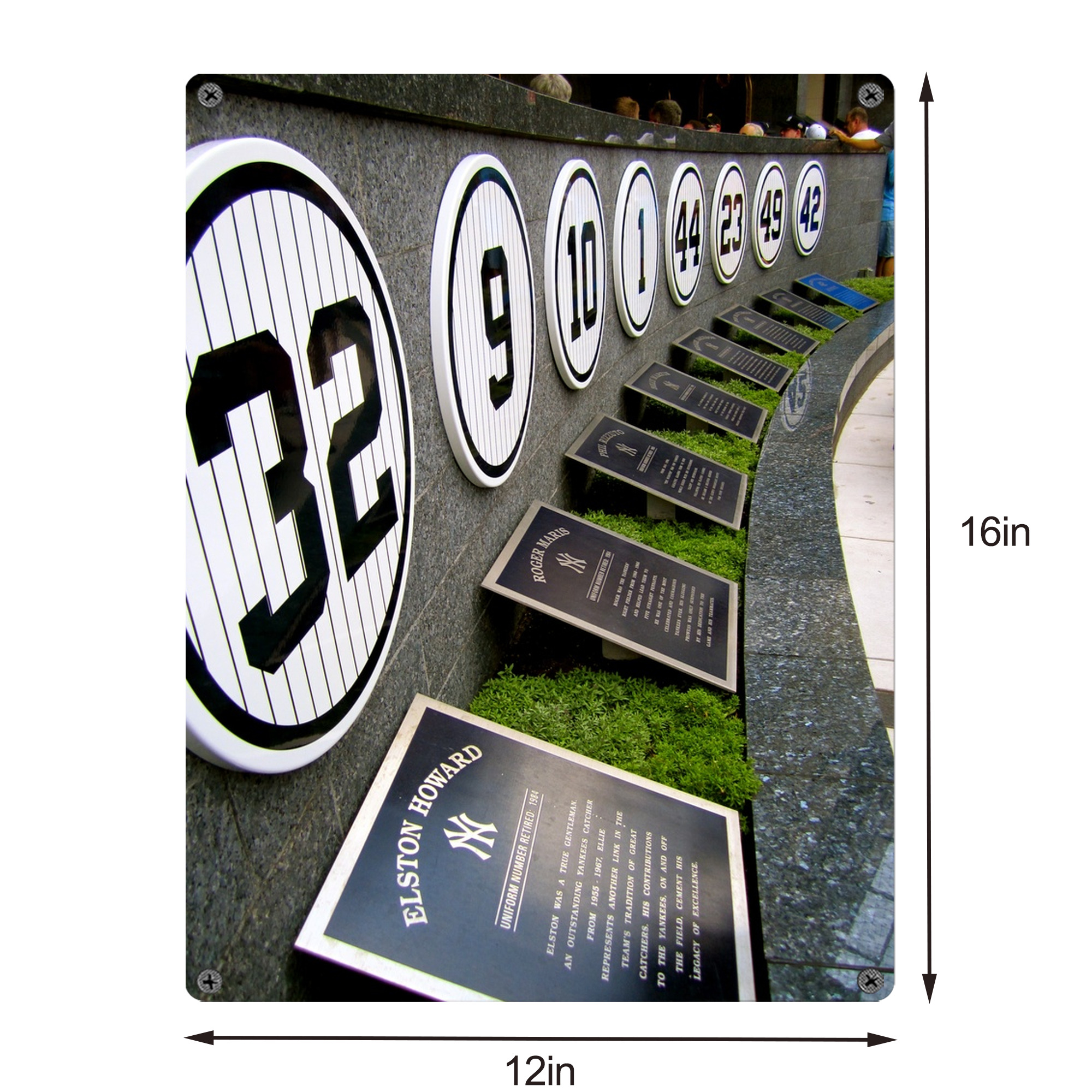 New York Yankees 253 Vintage Metal Tin Sign 12x16inch – Retro Wall Art Decor For Home, Bar, Kitchen, Bedroom, Office – Durable Iron Sheet Poster, Easy To Hang, Full-Color Printing