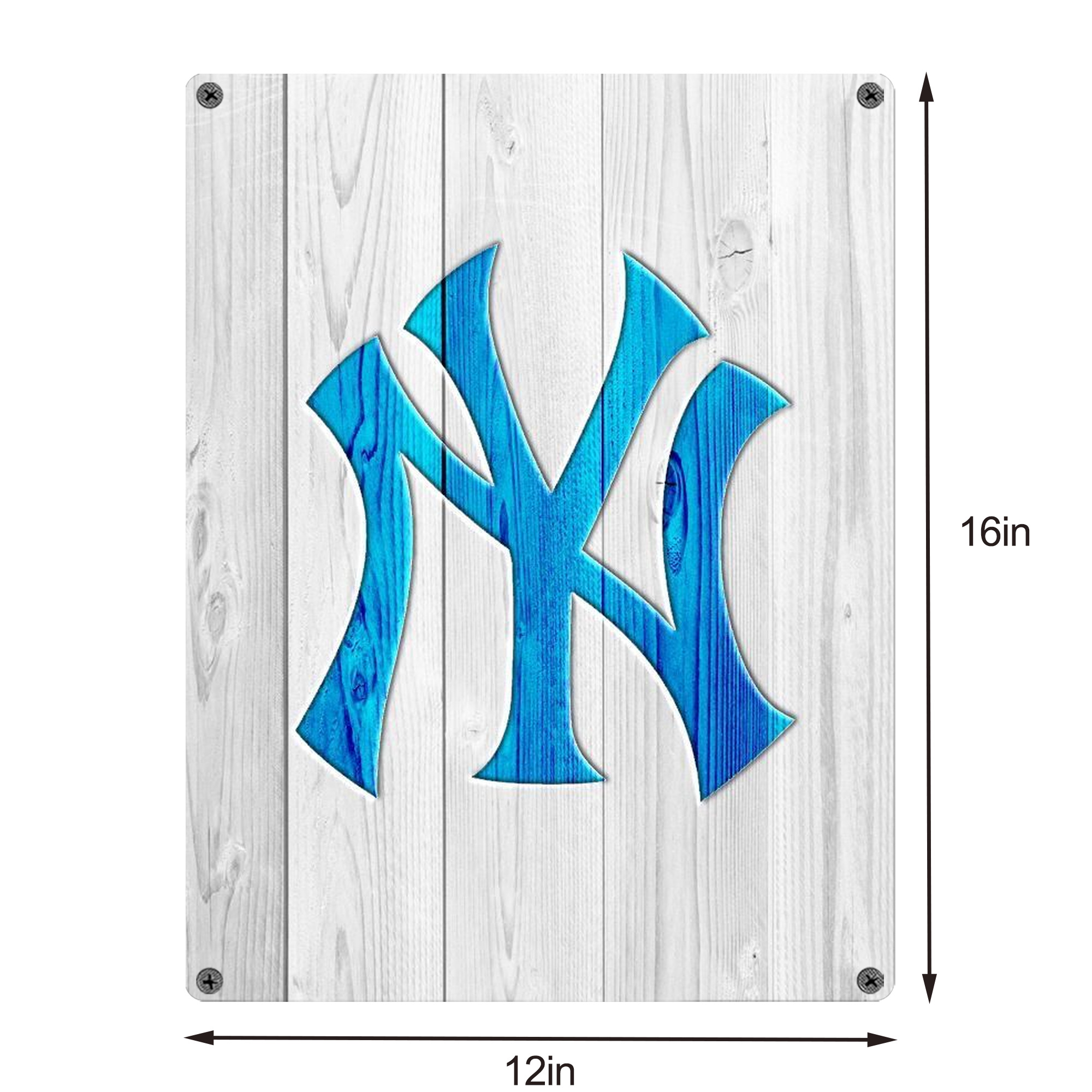 New York Yankees 156 Vintage Metal Tin Sign 12x16inch – Retro Wall Art Decor For Home, Bar, Kitchen, Bedroom, Office – Durable Iron Sheet Poster, Easy To Hang, Full-Color Printing