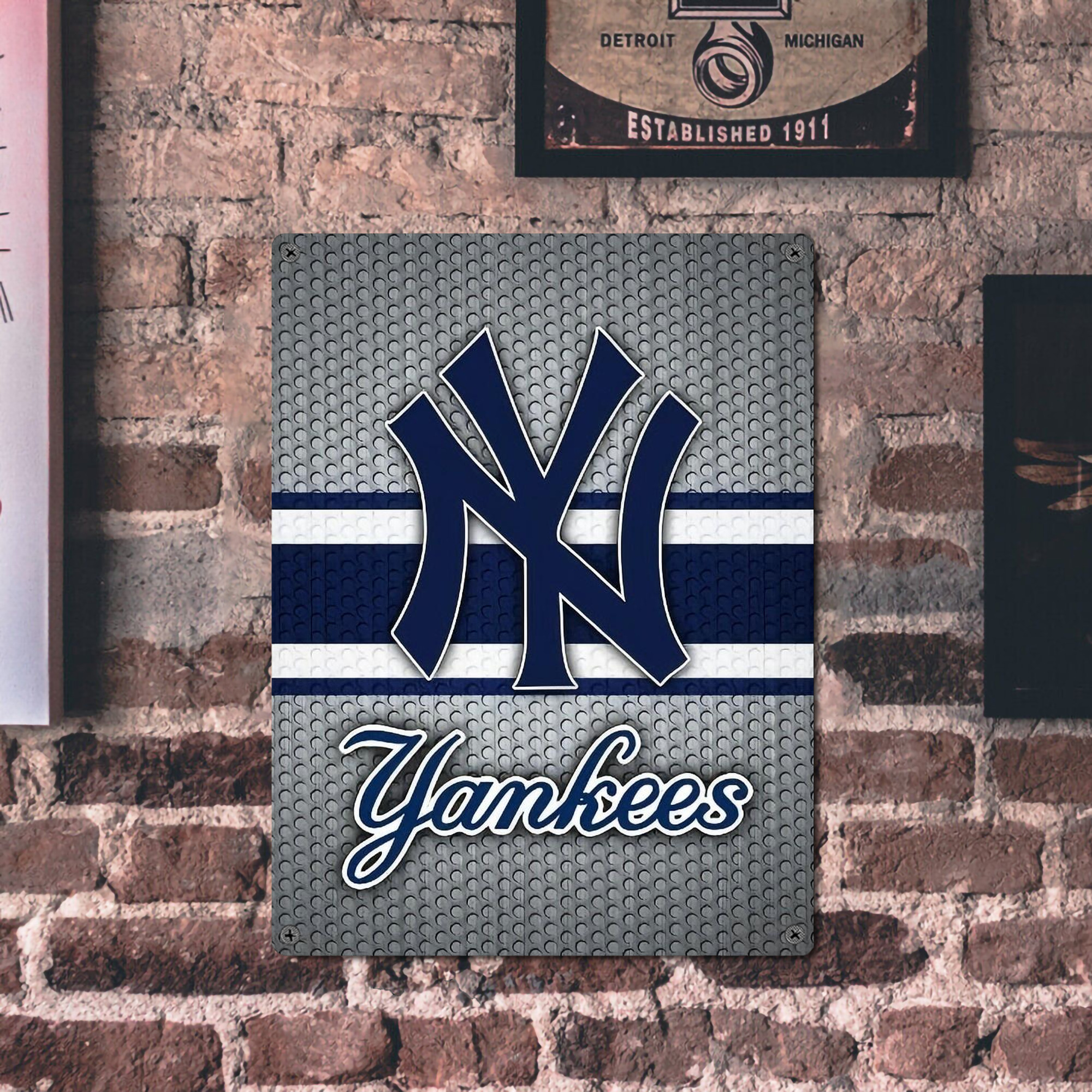 New York Yankees 311 Vintage Metal Tin Sign 12x16inch – Retro Wall Art Decor For Home, Bar, Kitchen, Bedroom, Office – Durable Iron Sheet Poster, Easy To Hang, Full-Color Printing