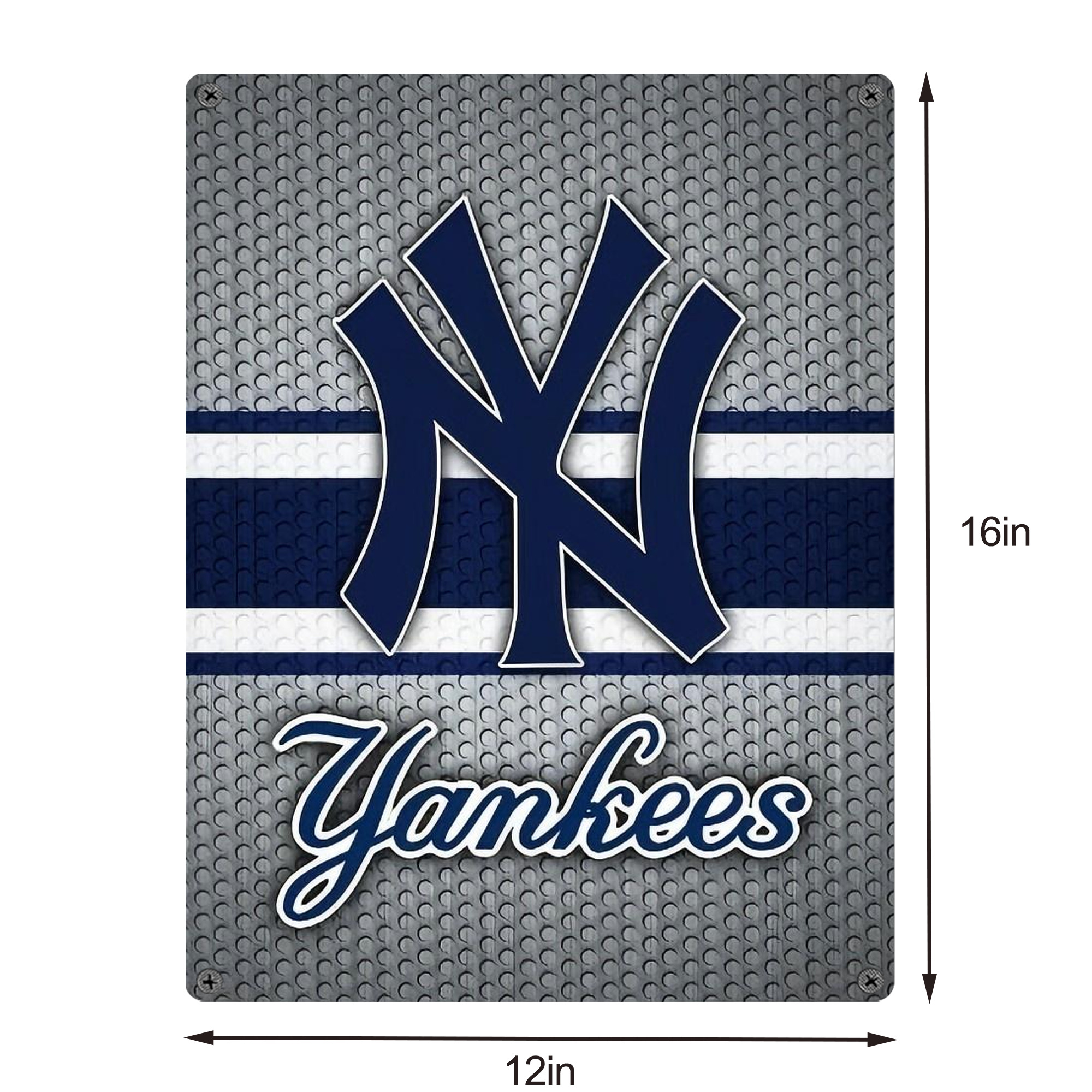 New York Yankees 311 Vintage Metal Tin Sign 12x16inch – Retro Wall Art Decor For Home, Bar, Kitchen, Bedroom, Office – Durable Iron Sheet Poster, Easy To Hang, Full-Color Printing