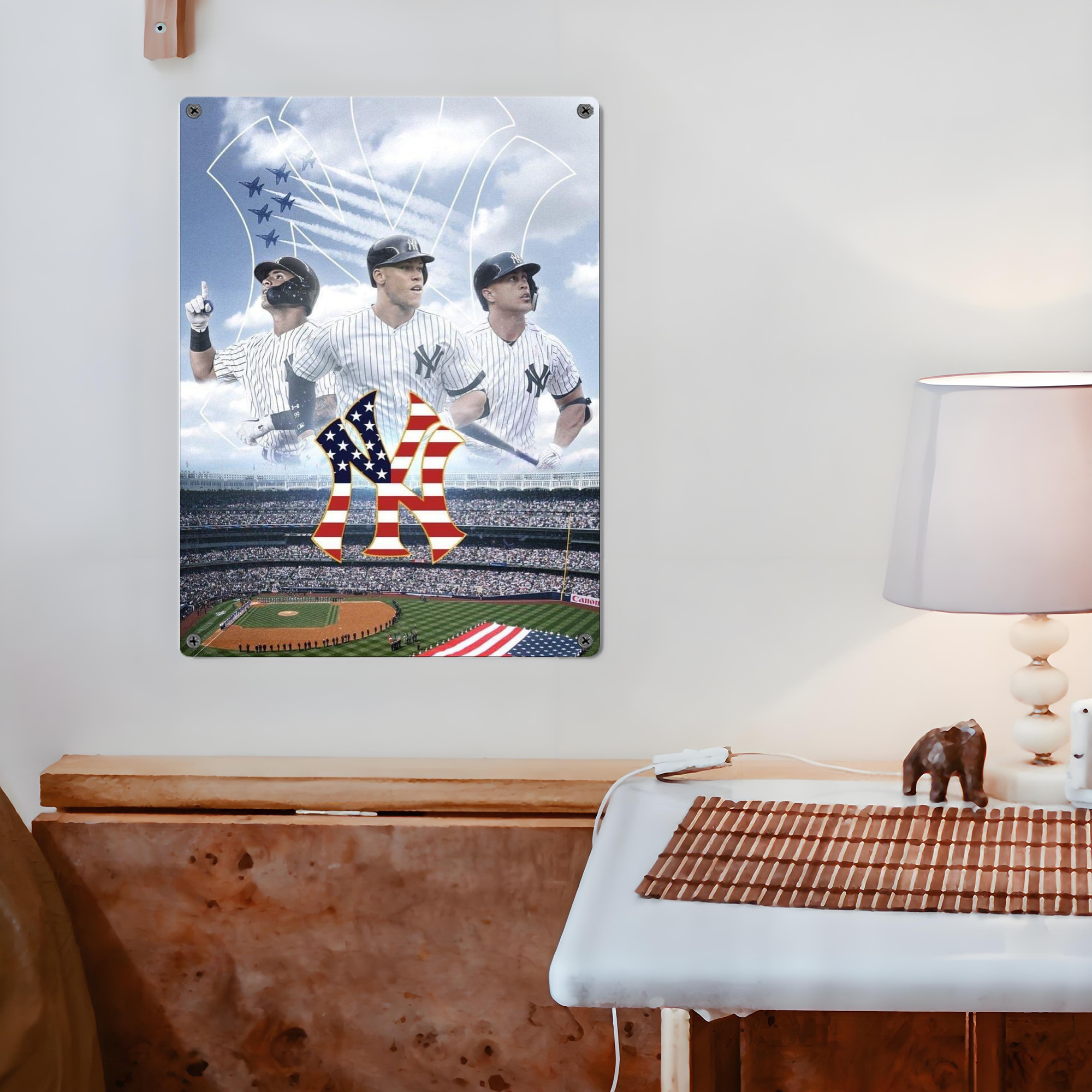 New York Yankees 161 Vintage Metal Tin Sign 12x16inch – Retro Wall Art Decor For Home, Bar, Kitchen, Bedroom, Office – Durable Iron Sheet Poster, Easy To Hang, Full-Color Printing