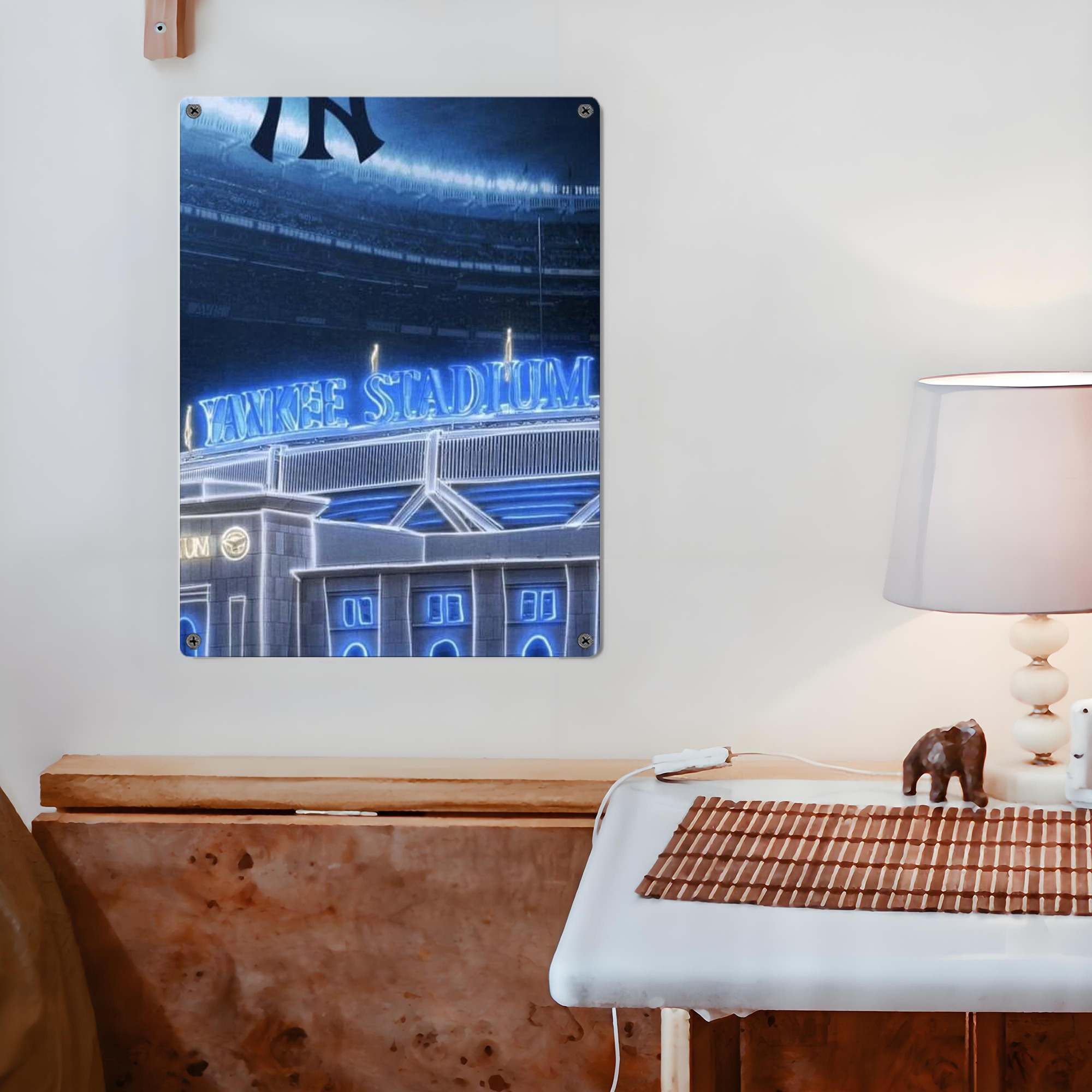 New York Yankees 328 Vintage Metal Tin Sign 12x16inch – Retro Wall Art Decor For Home, Bar, Kitchen, Bedroom, Office – Durable Iron Sheet Poster, Easy To Hang, Full-Color Printing