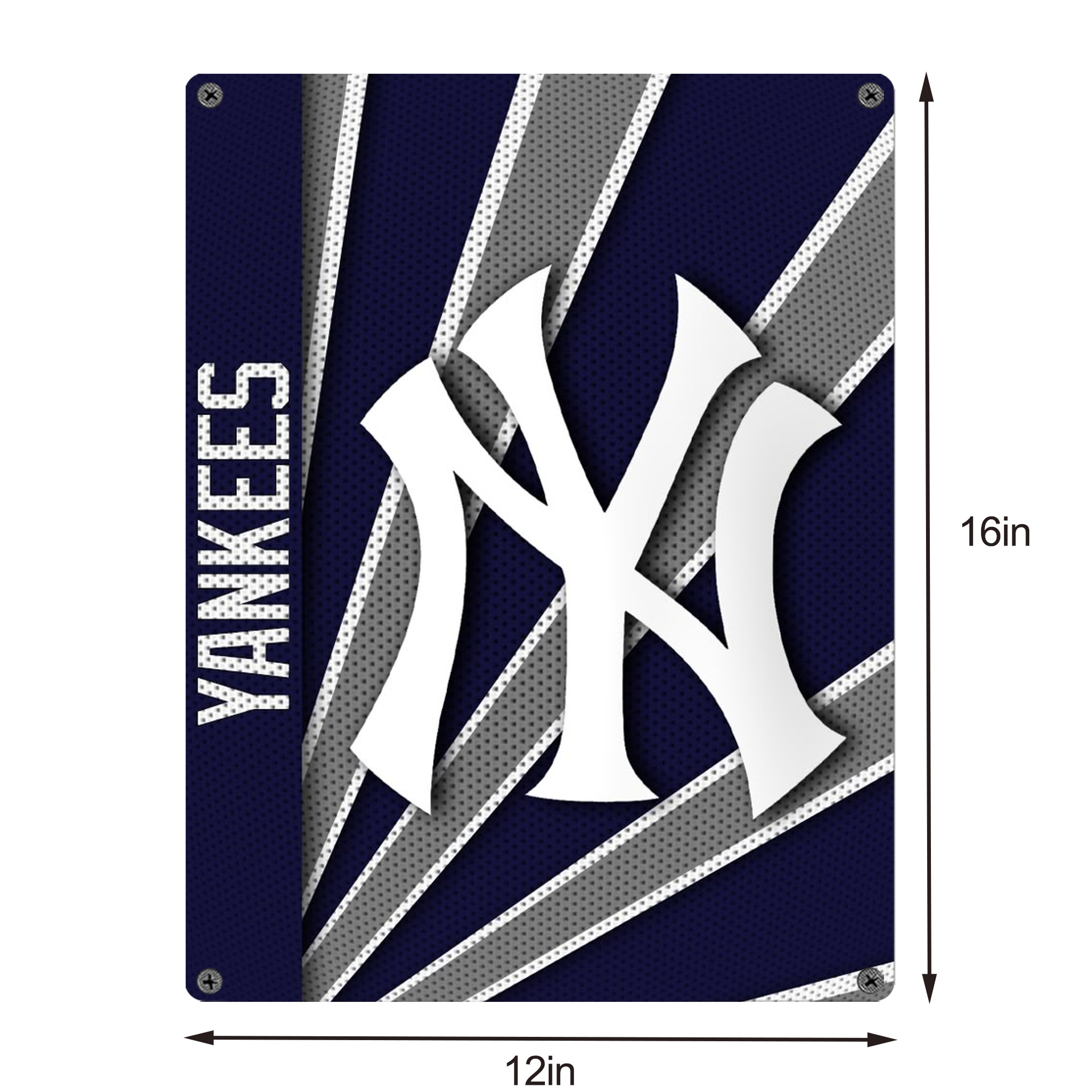 New York Yankees 168 Vintage Metal Tin Sign 12x16inch – Retro Wall Art Decor For Home, Bar, Kitchen, Bedroom, Office – Durable Iron Sheet Poster, Easy To Hang, Full-Color Printing