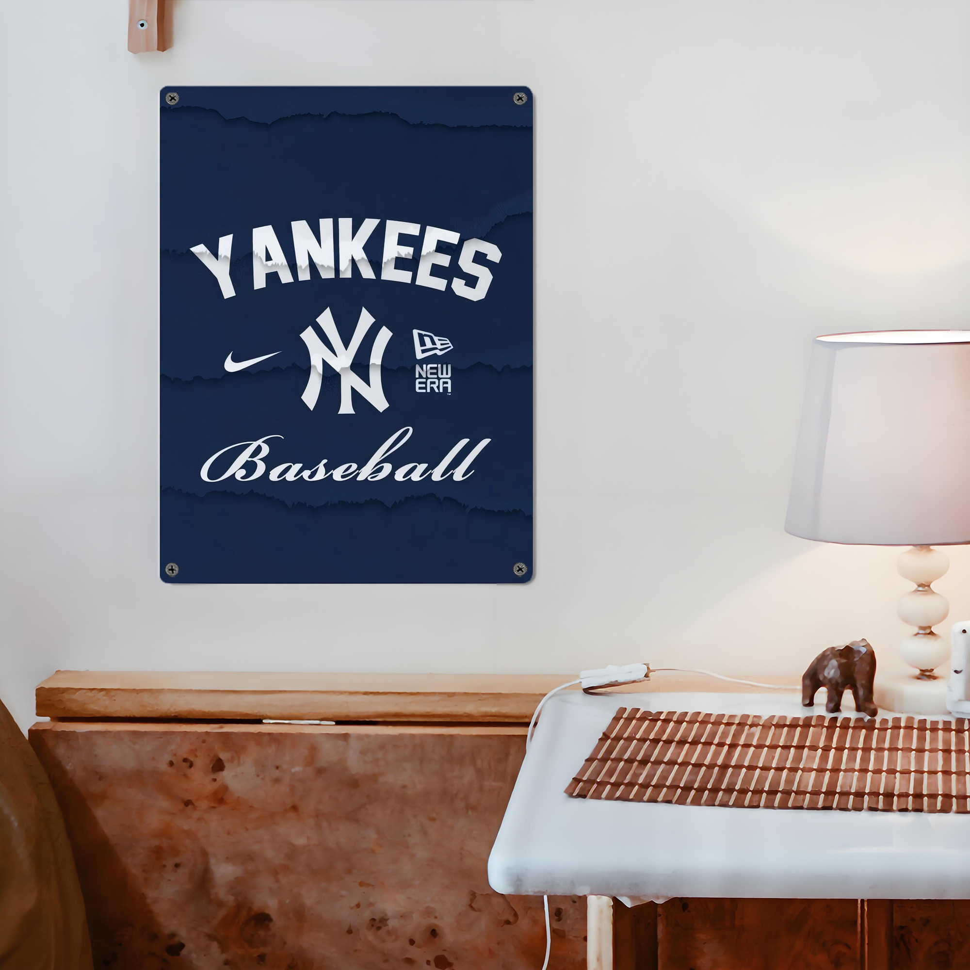 New York Yankees 167 Vintage Metal Tin Sign 12x16inch – Retro Wall Art Decor For Home, Bar, Kitchen, Bedroom, Office – Durable Iron Sheet Poster, Easy To Hang, Full-Color Printing