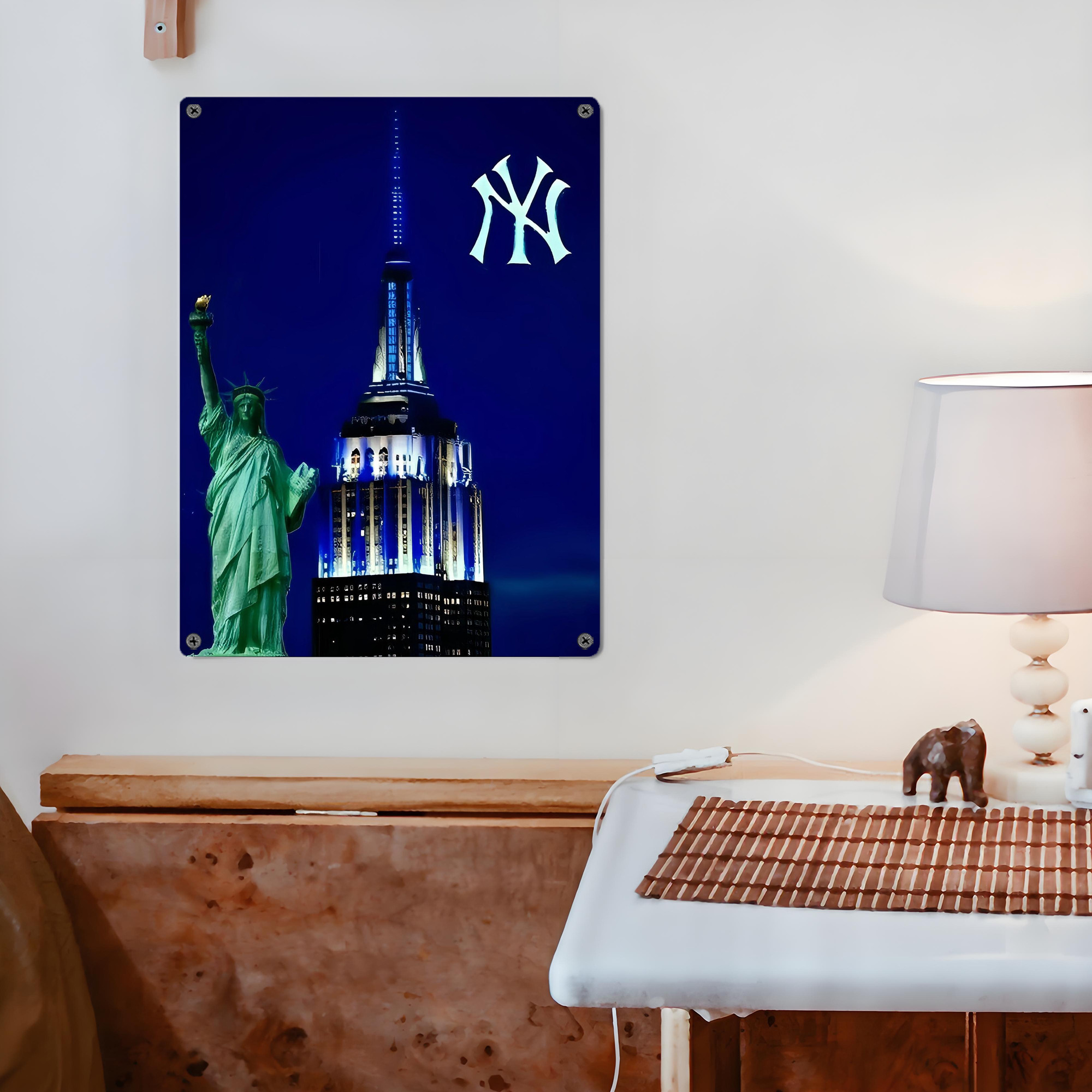 New York Yankees 175 Vintage Metal Tin Sign 12x16inch – Retro Wall Art Decor For Home, Bar, Kitchen, Bedroom, Office – Durable Iron Sheet Poster, Easy To Hang, Full-Color Printing