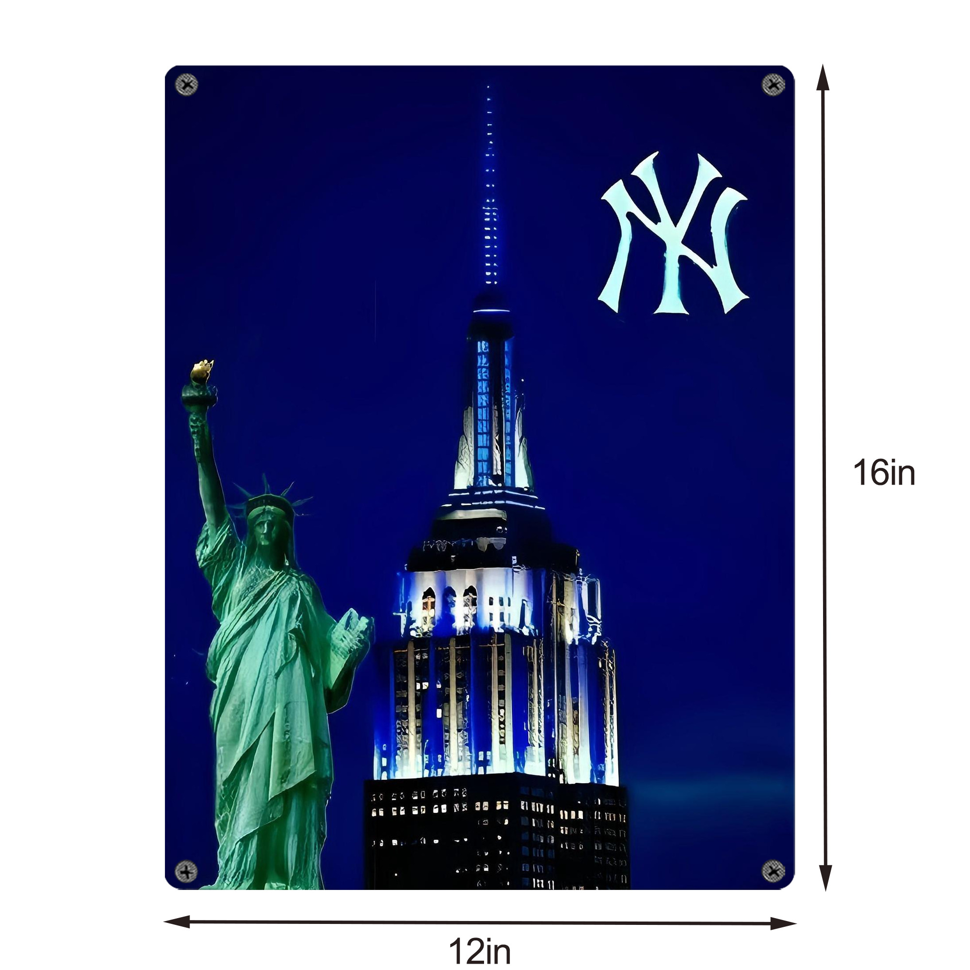 New York Yankees 175 Vintage Metal Tin Sign 12x16inch – Retro Wall Art Decor For Home, Bar, Kitchen, Bedroom, Office – Durable Iron Sheet Poster, Easy To Hang, Full-Color Printing