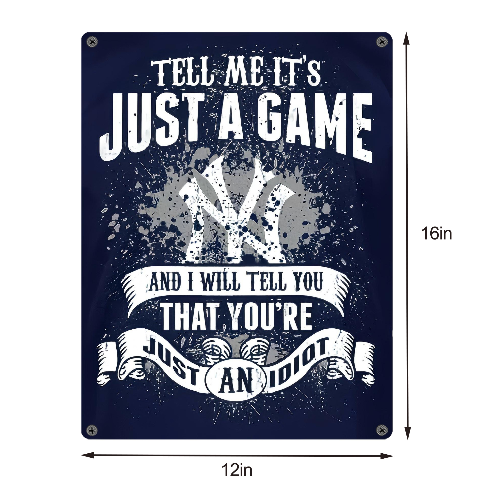 New York Yankees 174 Vintage Metal Tin Sign 12x16inch – Retro Wall Art Decor For Home, Bar, Kitchen, Bedroom, Office – Durable Iron Sheet Poster, Easy To Hang, Full-Color Printing