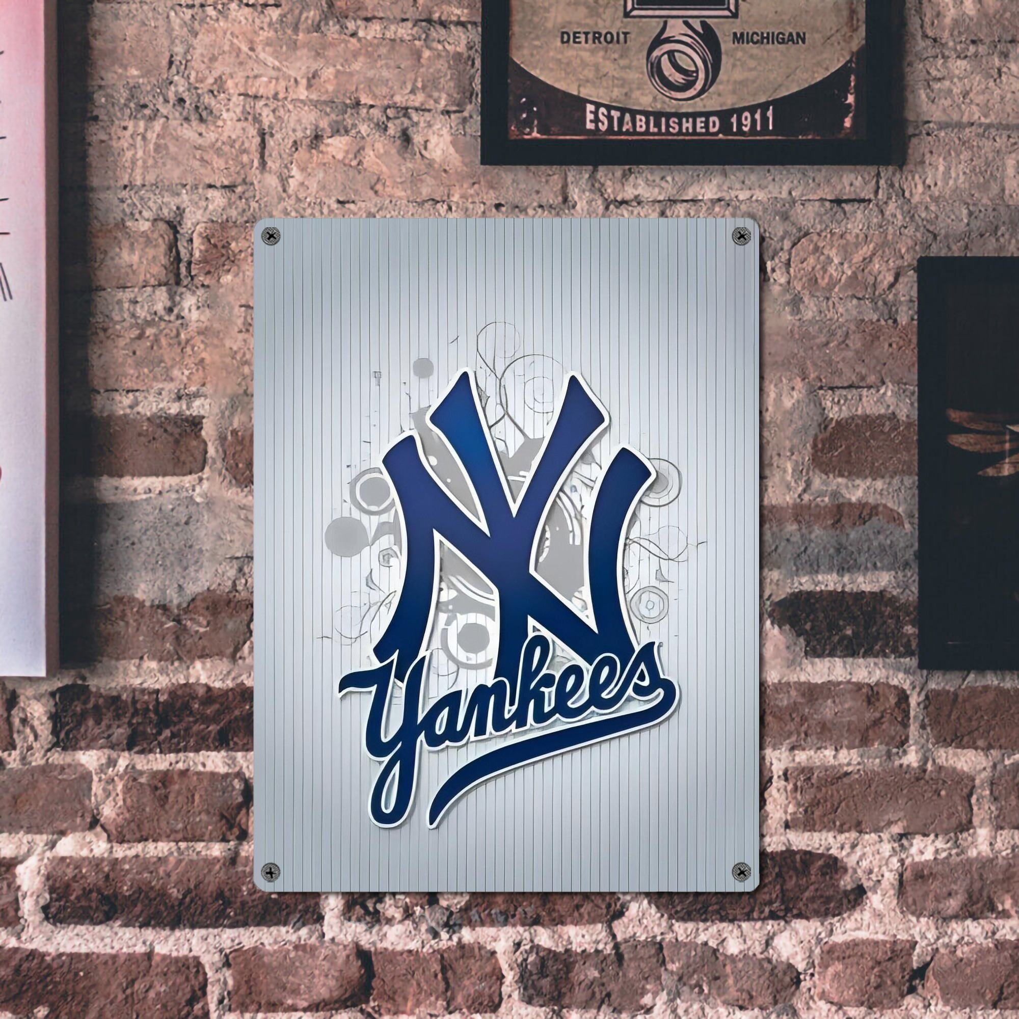 New York Yankees 181 Vintage Metal Tin Sign 12x16inch – Retro Wall Art Decor For Home, Bar, Kitchen, Bedroom, Office – Durable Iron Sheet Poster, Easy To Hang, Full-Color Printing