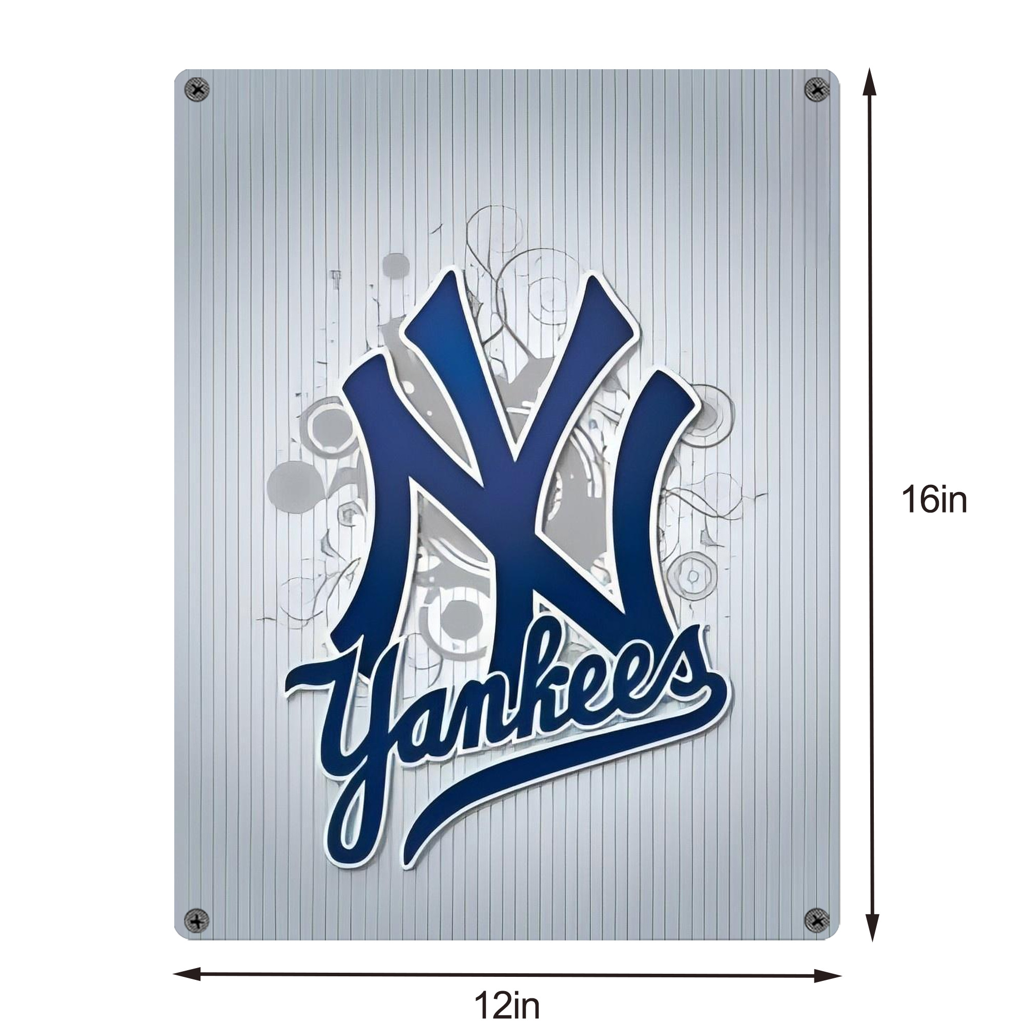 New York Yankees 181 Vintage Metal Tin Sign 12x16inch – Retro Wall Art Decor For Home, Bar, Kitchen, Bedroom, Office – Durable Iron Sheet Poster, Easy To Hang, Full-Color Printing