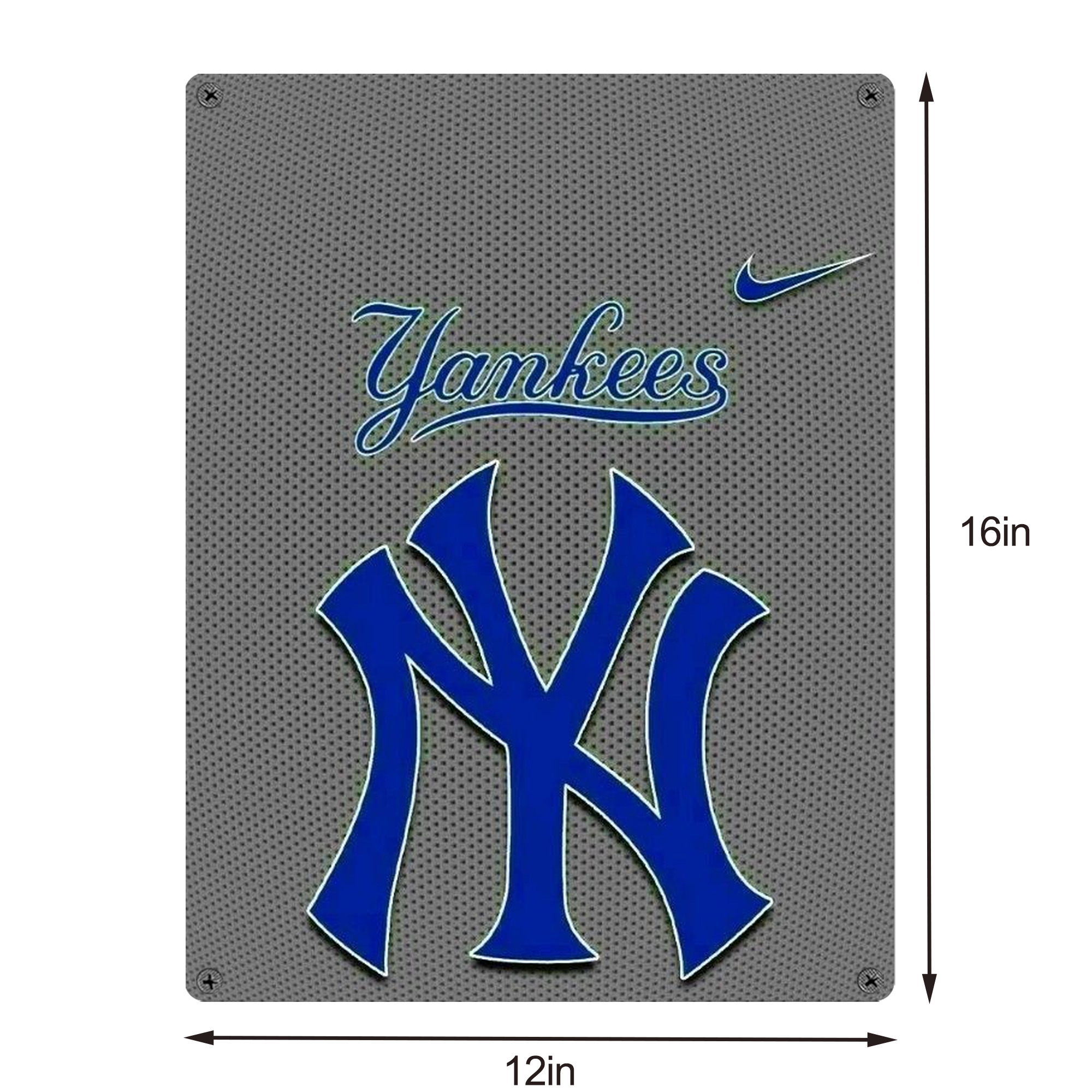 New York Yankees 180 Vintage Metal Tin Sign 12x16inch – Retro Wall Art Decor For Home, Bar, Kitchen, Bedroom, Office – Durable Iron Sheet Poster, Easy To Hang, Full-Color Printing