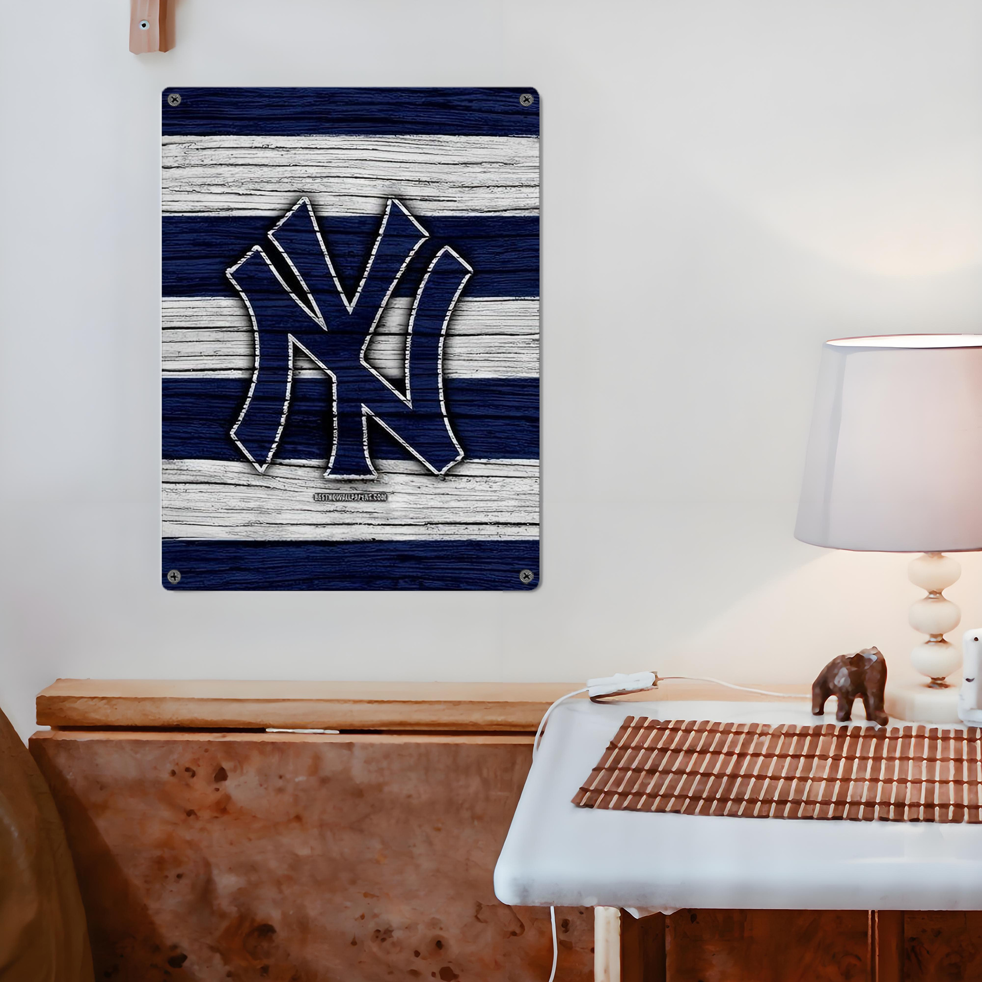 New York Yankees 187 Vintage Metal Tin Sign 12x16inch – Retro Wall Art Decor For Home, Bar, Kitchen, Bedroom, Office – Durable Iron Sheet Poster, Easy To Hang, Full-Color Printing