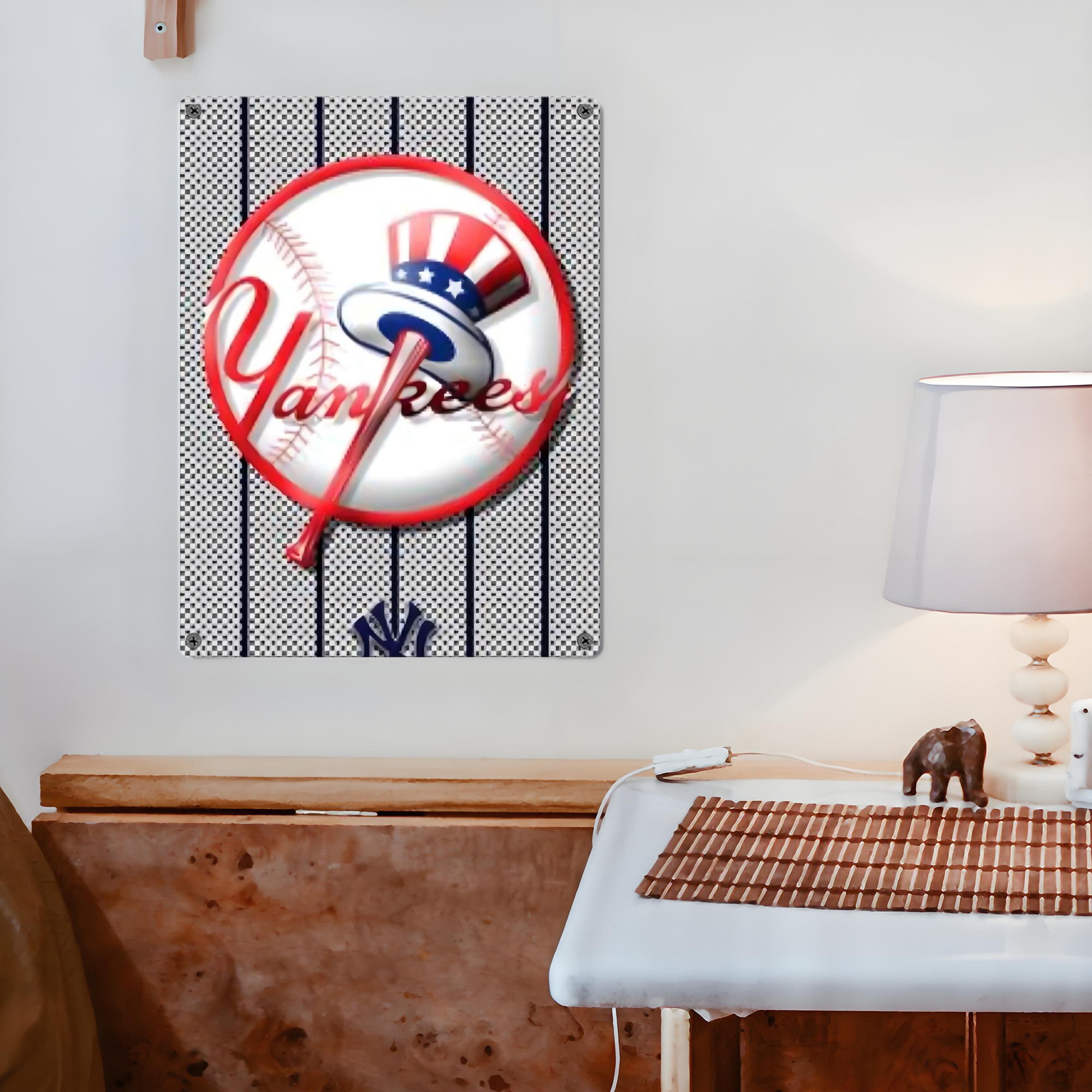 New York Yankees 191 Vintage Metal Tin Sign 12x16inch – Retro Wall Art Decor For Home, Bar, Kitchen, Bedroom, Office – Durable Iron Sheet Poster, Easy To Hang, Full-Color Printing