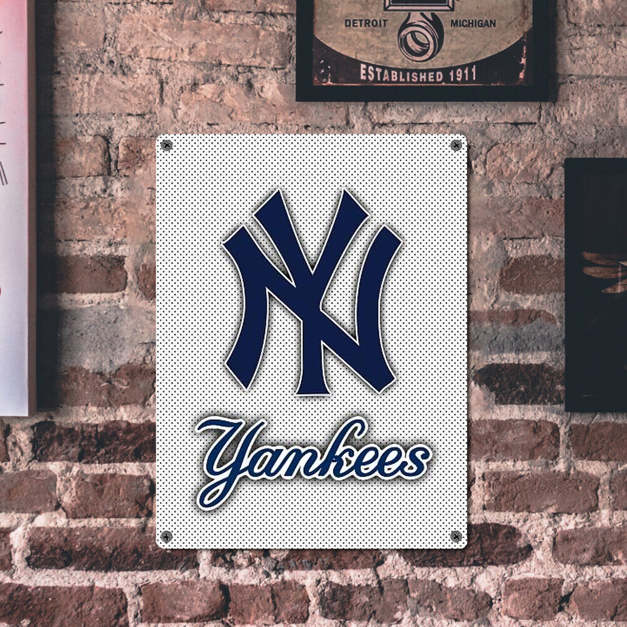 New York Yankees 192 Vintage Metal Tin Sign 12x16inch – Retro Wall Art Decor For Home, Bar, Kitchen, Bedroom, Office – Durable Iron Sheet Poster, Easy To Hang, Full-Color Printing