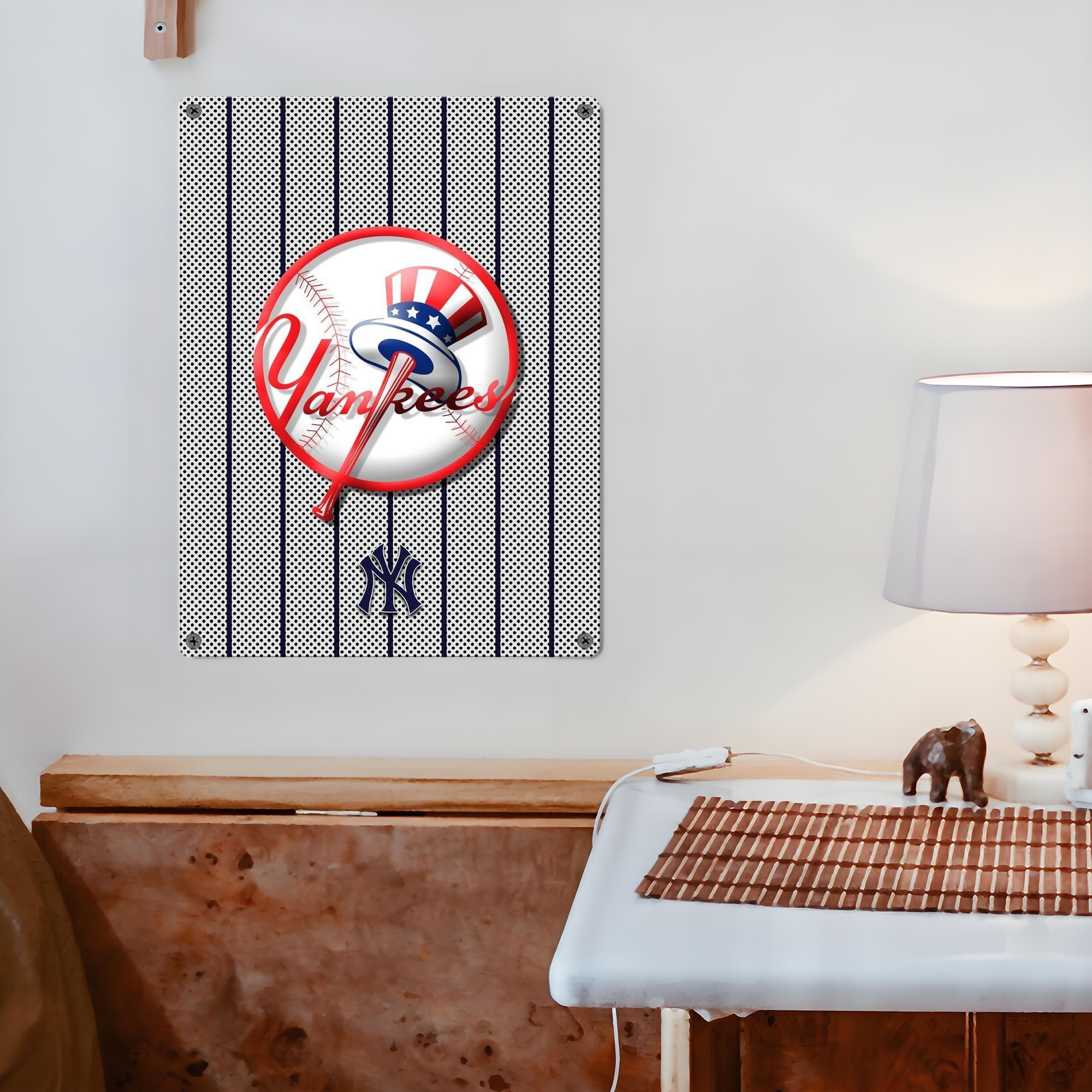 New York Yankees 197 Vintage Metal Tin Sign 12x16inch – Retro Wall Art Decor For Home, Bar, Kitchen, Bedroom, Office – Durable Iron Sheet Poster, Easy To Hang, Full-Color Printing