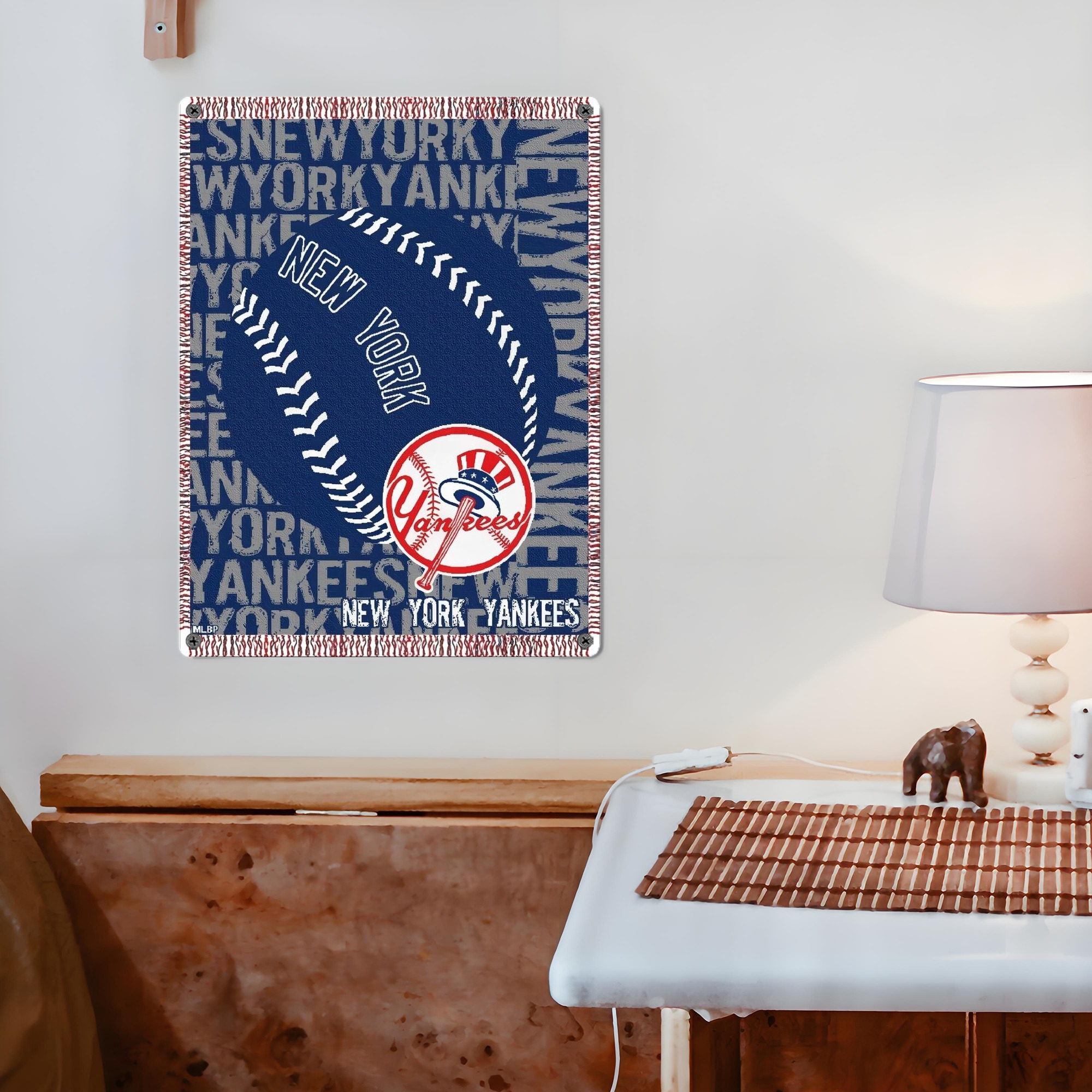 New York Yankees 198 Vintage Metal Tin Sign 12x16inch – Retro Wall Art Decor For Home, Bar, Kitchen, Bedroom, Office – Durable Iron Sheet Poster, Easy To Hang, Full-Color Printing