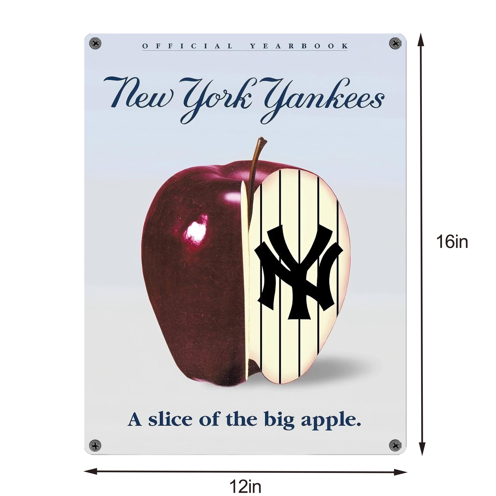 New York Yankees 202 Vintage Metal Tin Sign 12x16inch – Retro Wall Art Decor For Home, Bar, Kitchen, Bedroom, Office – Durable Iron Sheet Poster, Easy To Hang, Full-Color Printing