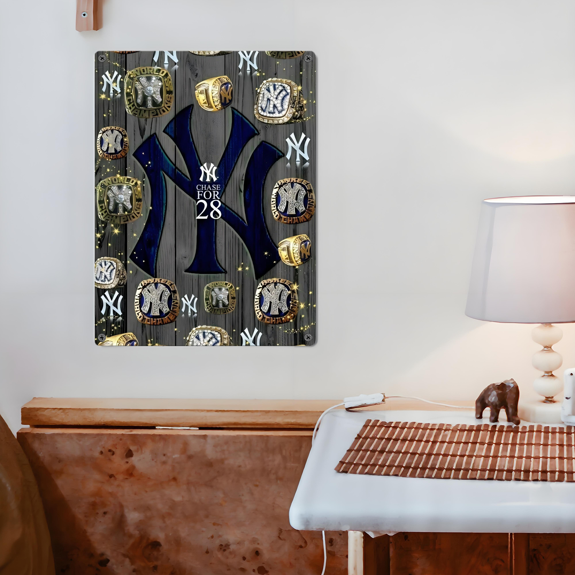 New York Yankees 209 Vintage Metal Tin Sign 12x16inch – Retro Wall Art Decor For Home, Bar, Kitchen, Bedroom, Office – Durable Iron Sheet Poster, Easy To Hang, Full-Color Printing