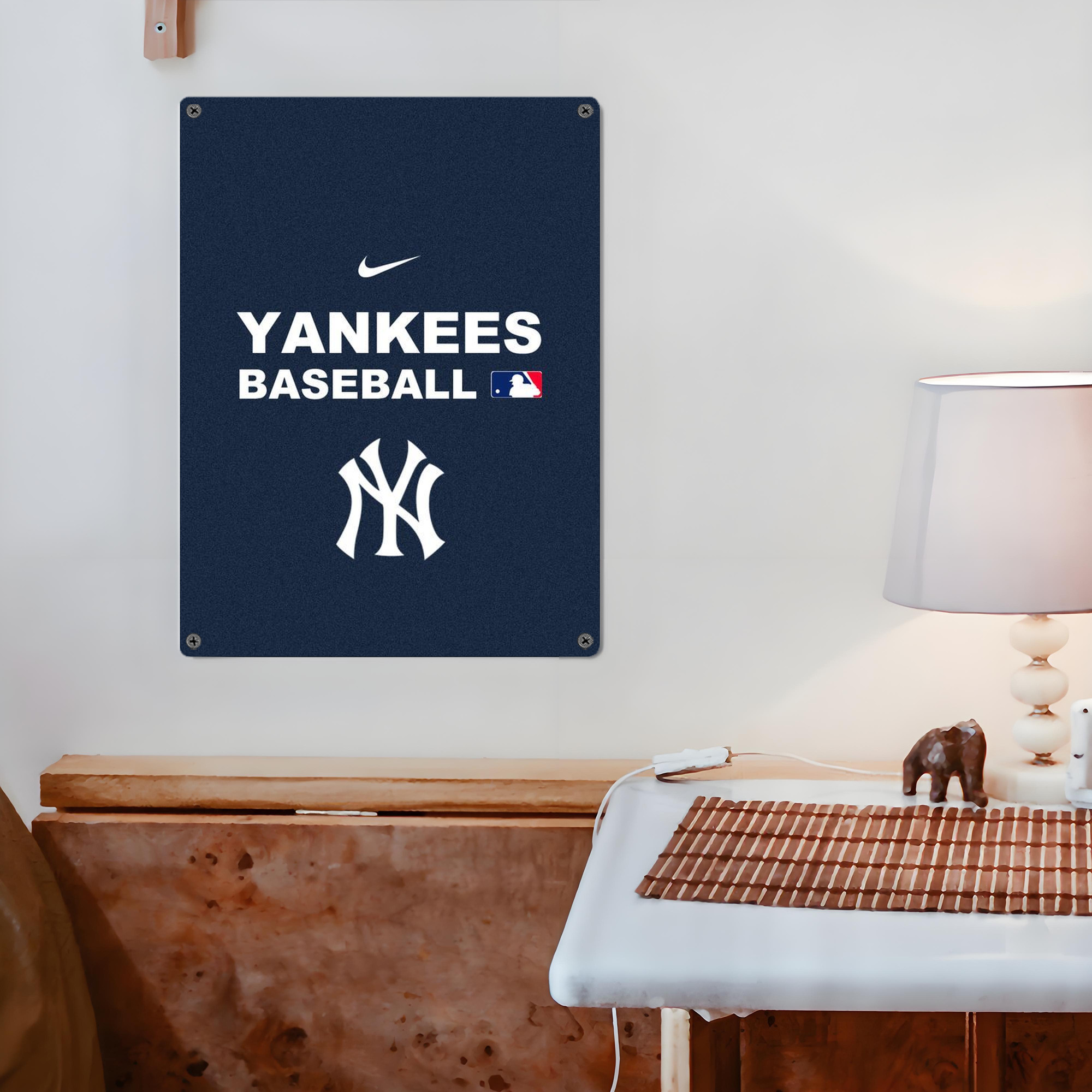 New York Yankees 214 Vintage Metal Tin Sign 12x16inch – Retro Wall Art Decor For Home, Bar, Kitchen, Bedroom, Office – Durable Iron Sheet Poster, Easy To Hang, Full-Color Printing