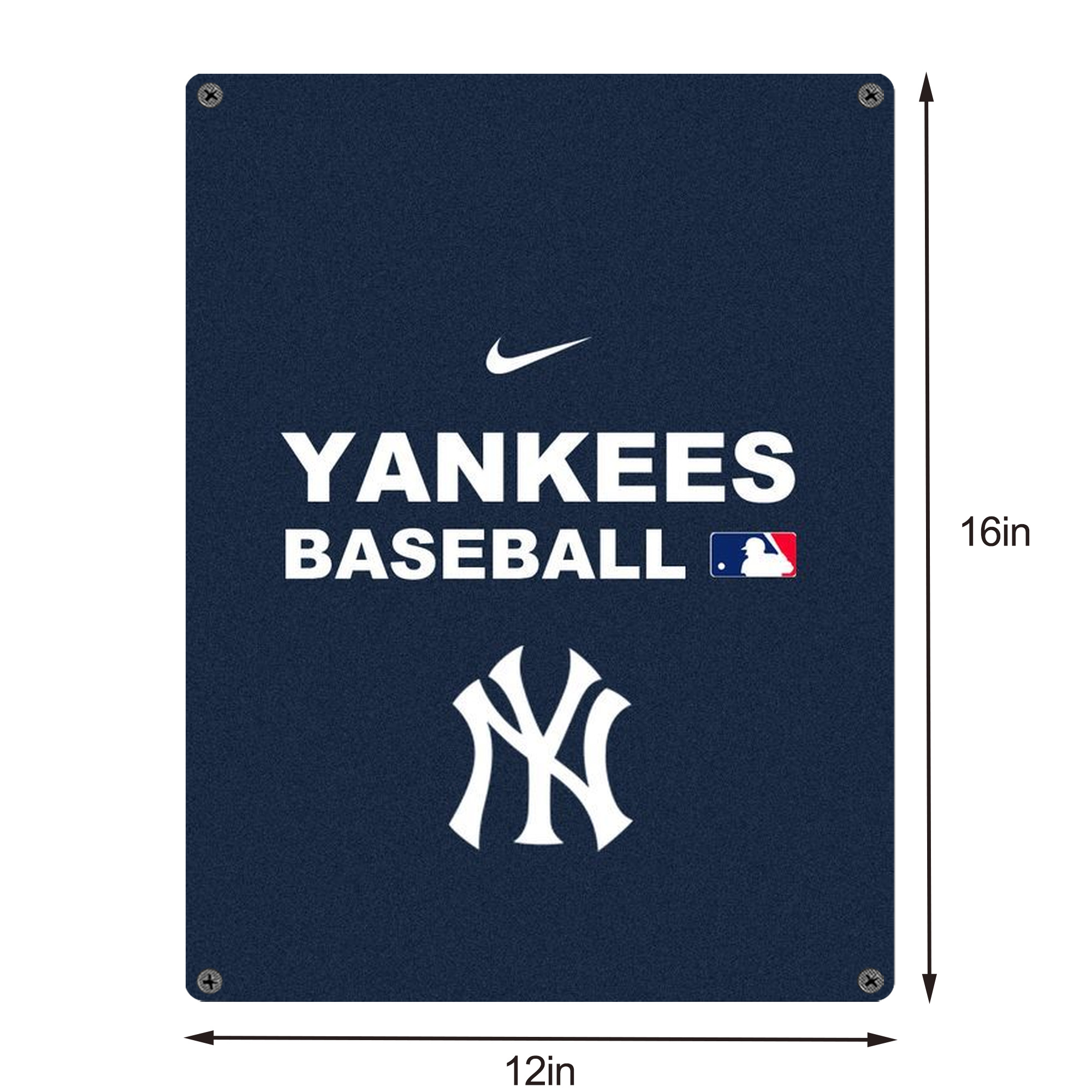 New York Yankees 214 Vintage Metal Tin Sign 12x16inch – Retro Wall Art Decor For Home, Bar, Kitchen, Bedroom, Office – Durable Iron Sheet Poster, Easy To Hang, Full-Color Printing