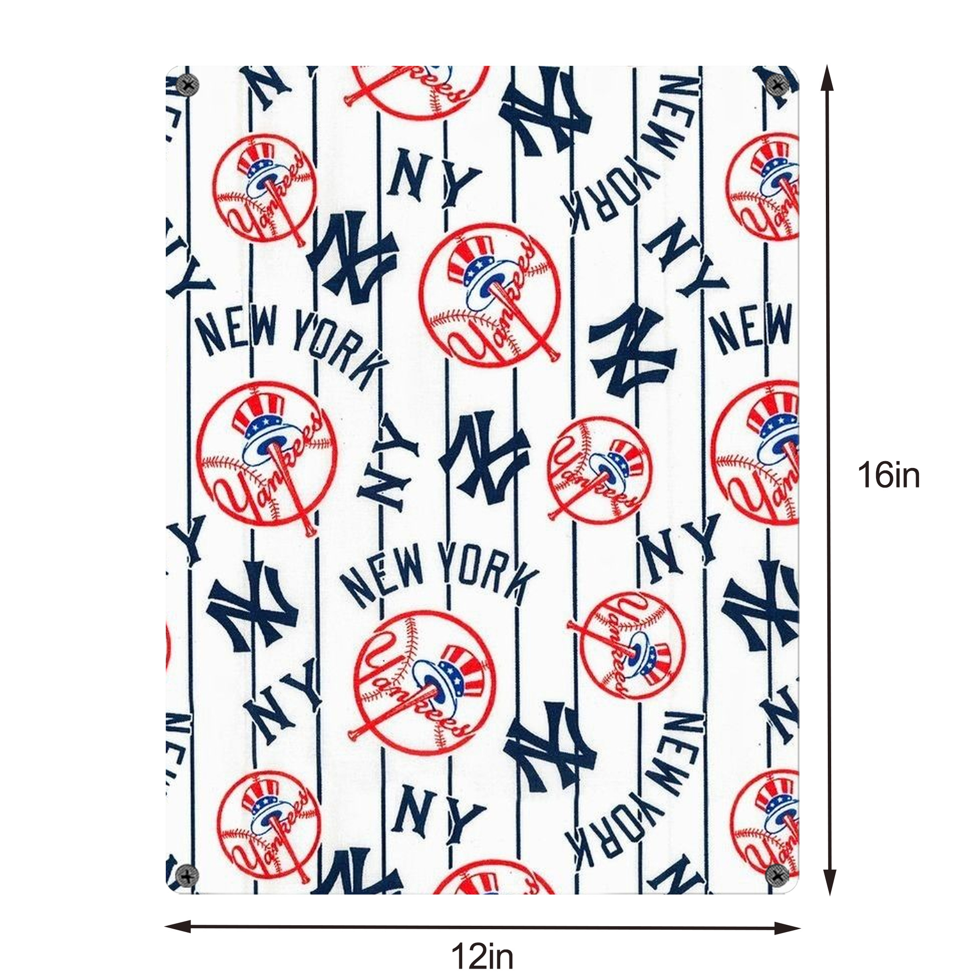 New York Yankees 219 Vintage Metal Tin Sign 12x16inch – Retro Wall Art Decor For Home, Bar, Kitchen, Bedroom, Office – Durable Iron Sheet Poster, Easy To Hang, Full-Color Printing