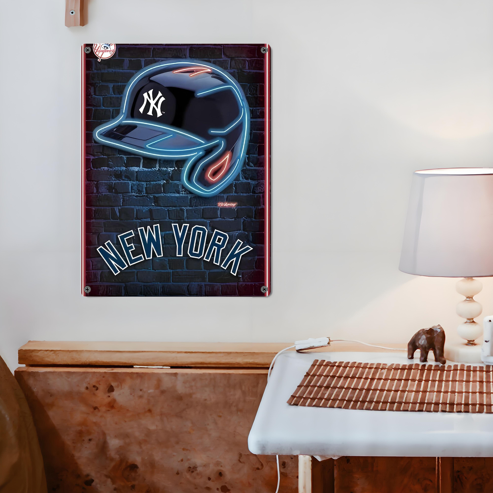 New York Yankees 230 Vintage Metal Tin Sign 12x16inch – Retro Wall Art Decor For Home, Bar, Kitchen, Bedroom, Office – Durable Iron Sheet Poster, Easy To Hang, Full-Color Printing