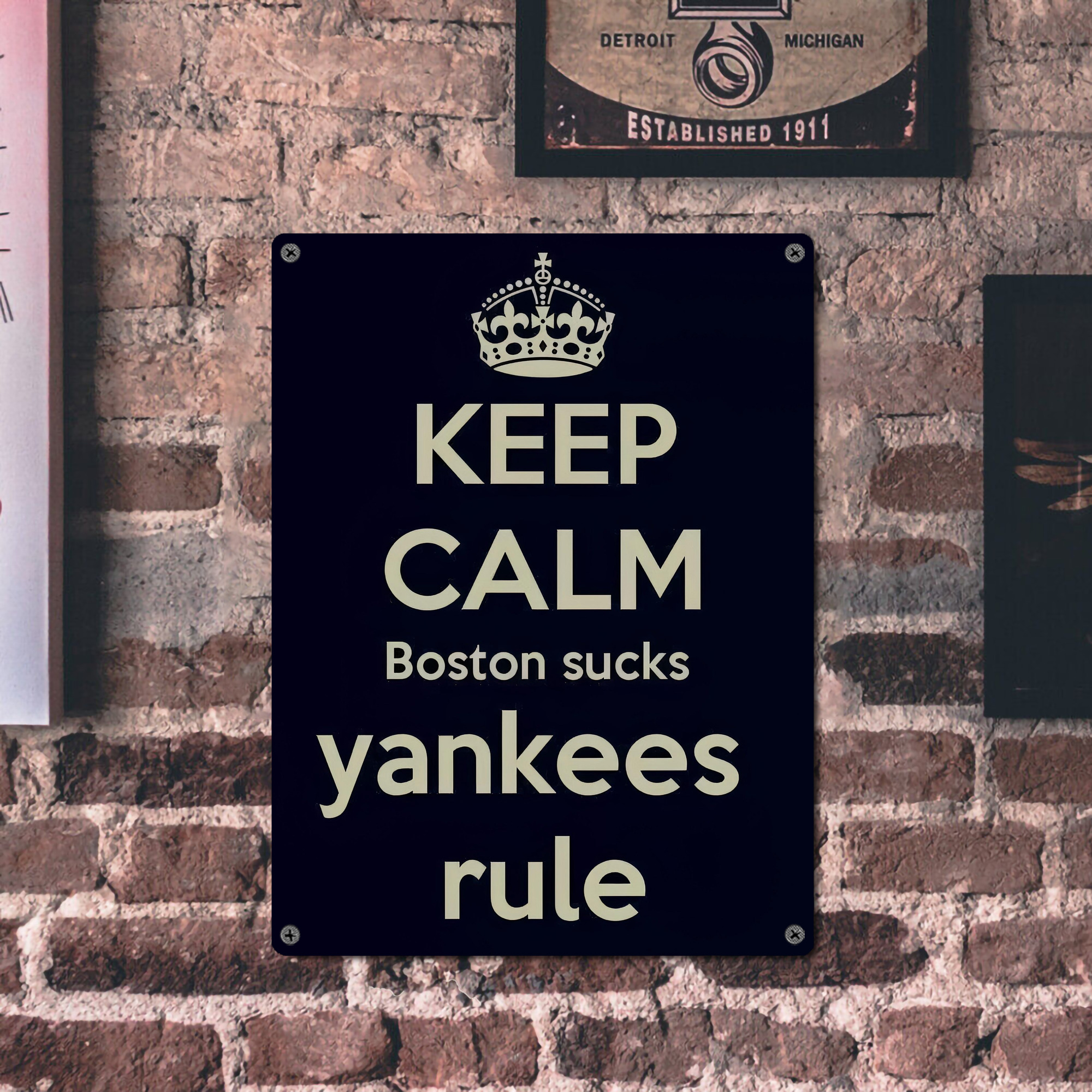 New York Yankees 226 Vintage Metal Tin Sign 12x16inch – Retro Wall Art Decor For Home, Bar, Kitchen, Bedroom, Office – Durable Iron Sheet Poster, Easy To Hang, Full-Color Printing