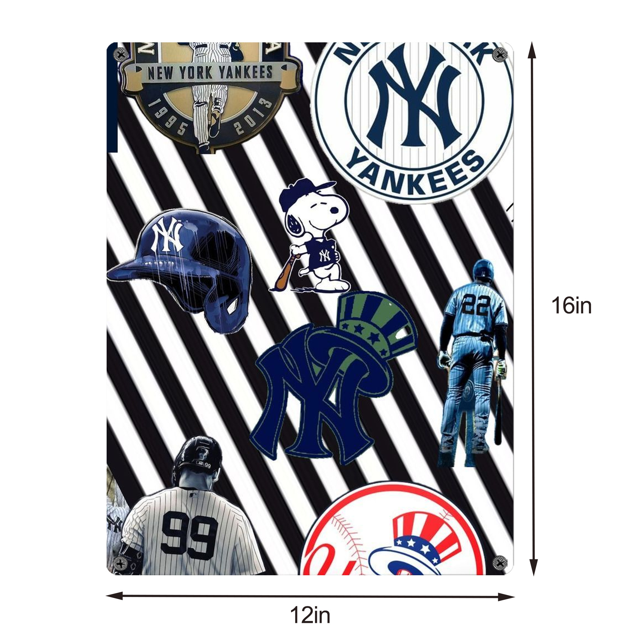 New York Yankees 231 Vintage Metal Tin Sign 12x16inch – Retro Wall Art Decor For Home, Bar, Kitchen, Bedroom, Office – Durable Iron Sheet Poster, Easy To Hang, Full-Color Printing