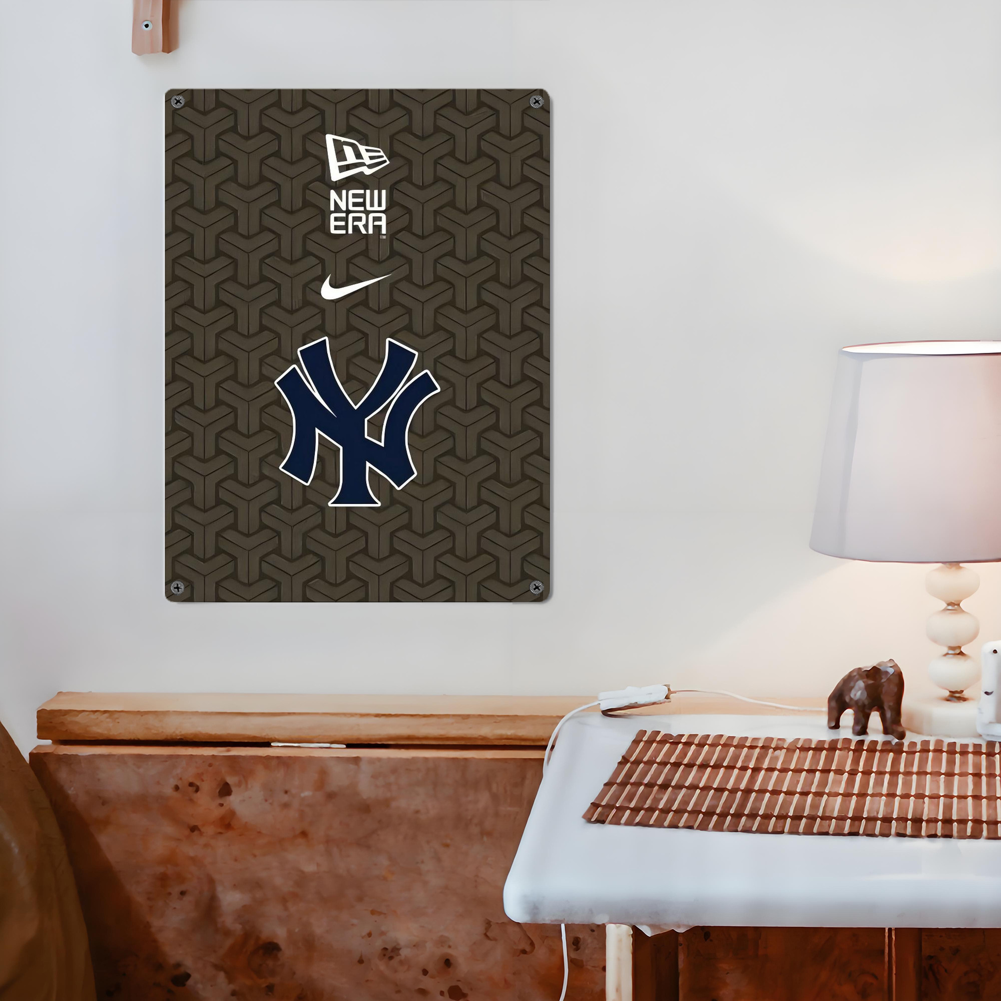 New York Yankees 318 Vintage Metal Tin Sign 12x16inch – Retro Wall Art Decor For Home, Bar, Kitchen, Bedroom, Office – Durable Iron Sheet Poster, Easy To Hang, Full-Color Printing