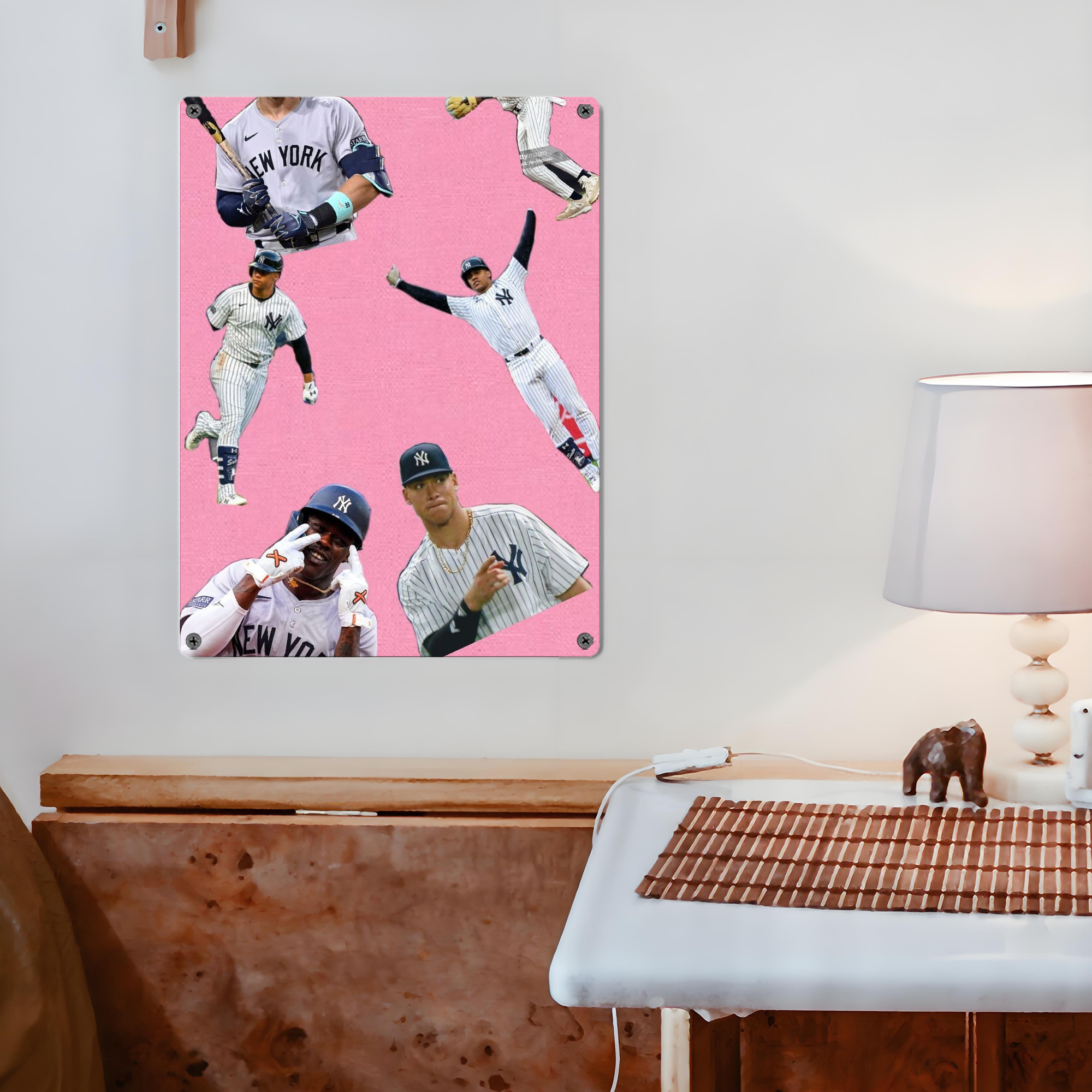 New York Yankees 323 Vintage Metal Tin Sign 12x16inch – Retro Wall Art Decor For Home, Bar, Kitchen, Bedroom, Office – Durable Iron Sheet Poster, Easy To Hang, Full-Color Printing