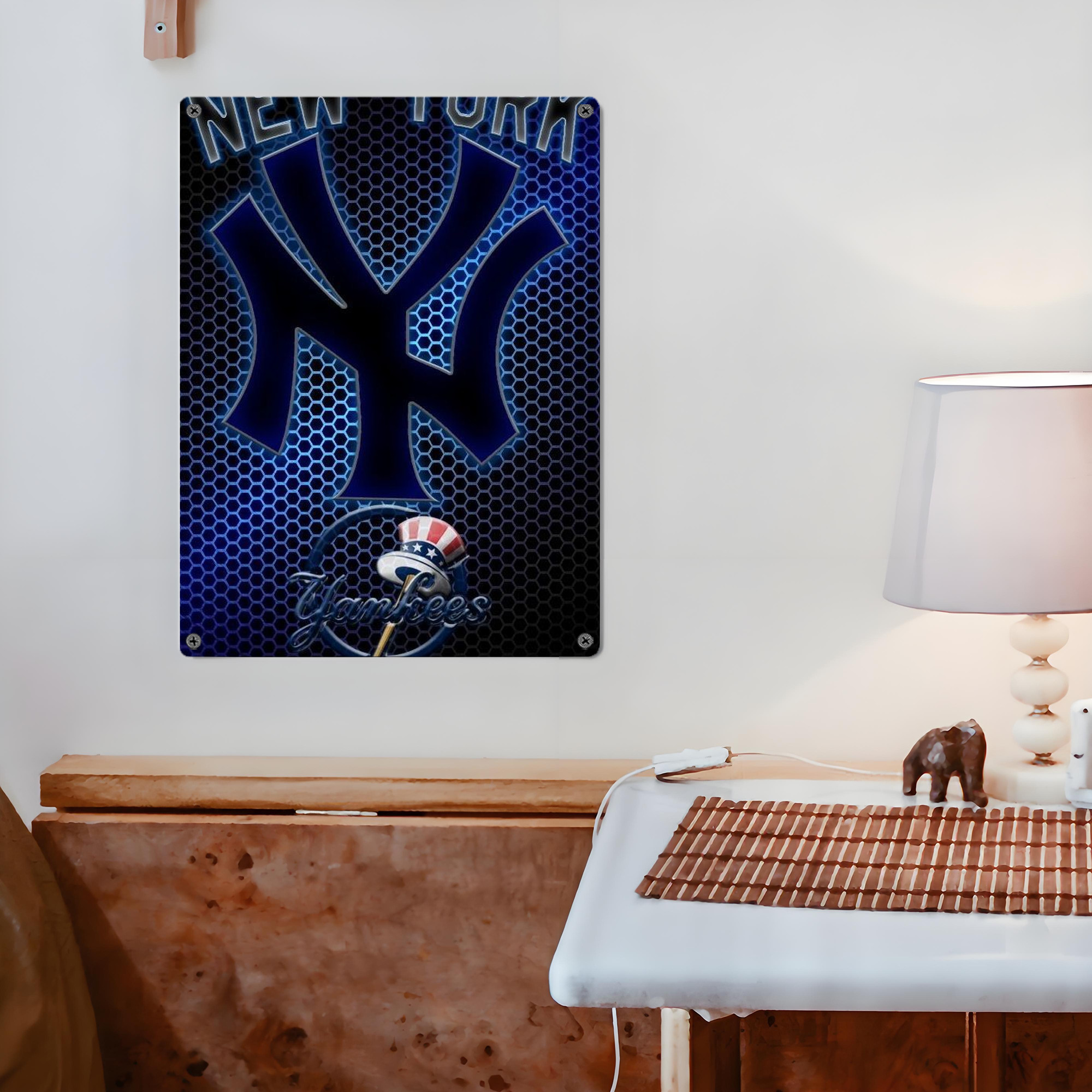 New York Yankees 319 Vintage Metal Tin Sign 12x16inch – Retro Wall Art Decor For Home, Bar, Kitchen, Bedroom, Office – Durable Iron Sheet Poster, Easy To Hang, Full-Color Printing