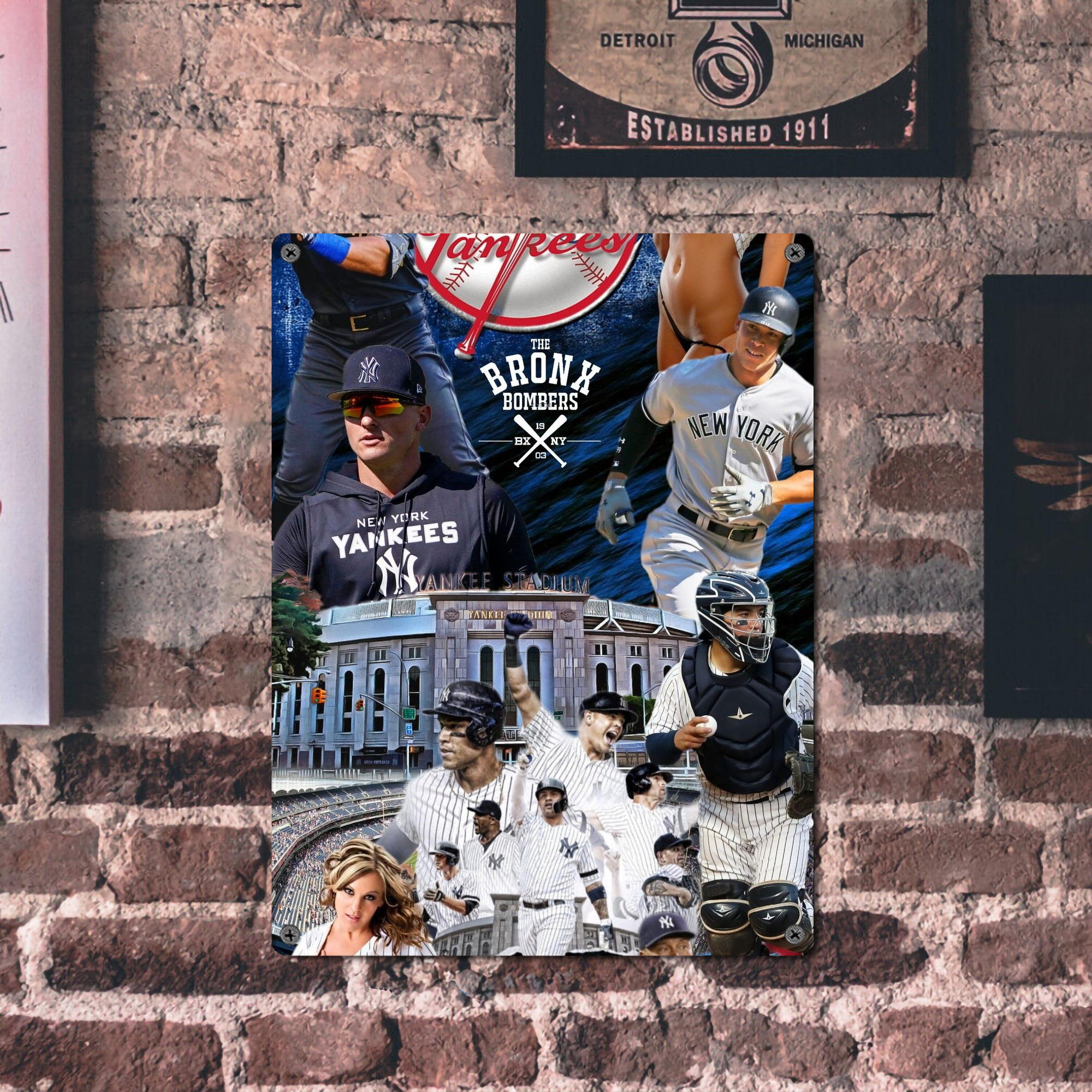New York Yankees 336 Vintage Metal Tin Sign 12x16inch – Retro Wall Art Decor For Home, Bar, Kitchen, Bedroom, Office – Durable Iron Sheet Poster, Easy To Hang, Full-Color Printing