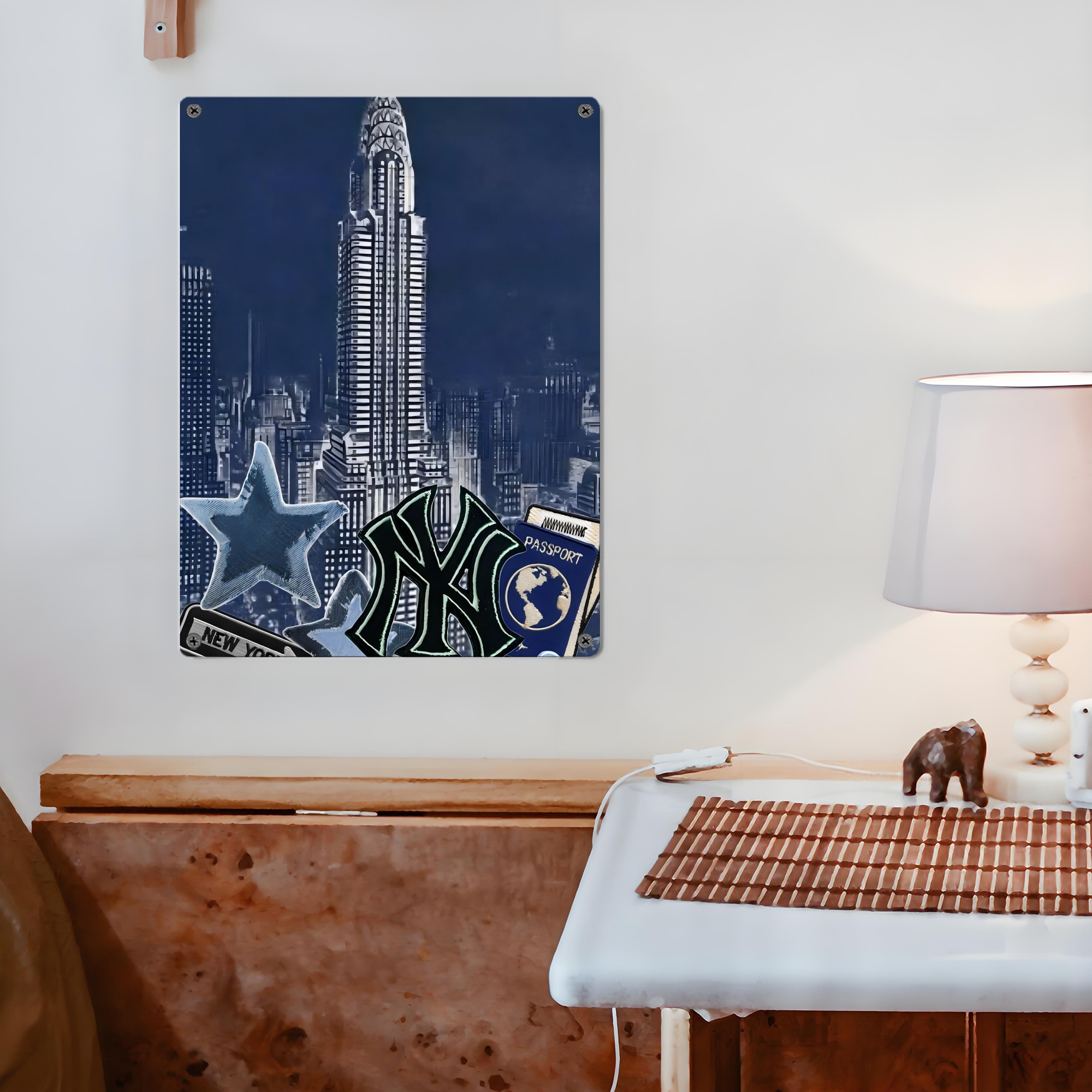 New York Yankees 331 Vintage Metal Tin Sign 12x16inch – Retro Wall Art Decor For Home, Bar, Kitchen, Bedroom, Office – Durable Iron Sheet Poster, Easy To Hang, Full-Color Printing