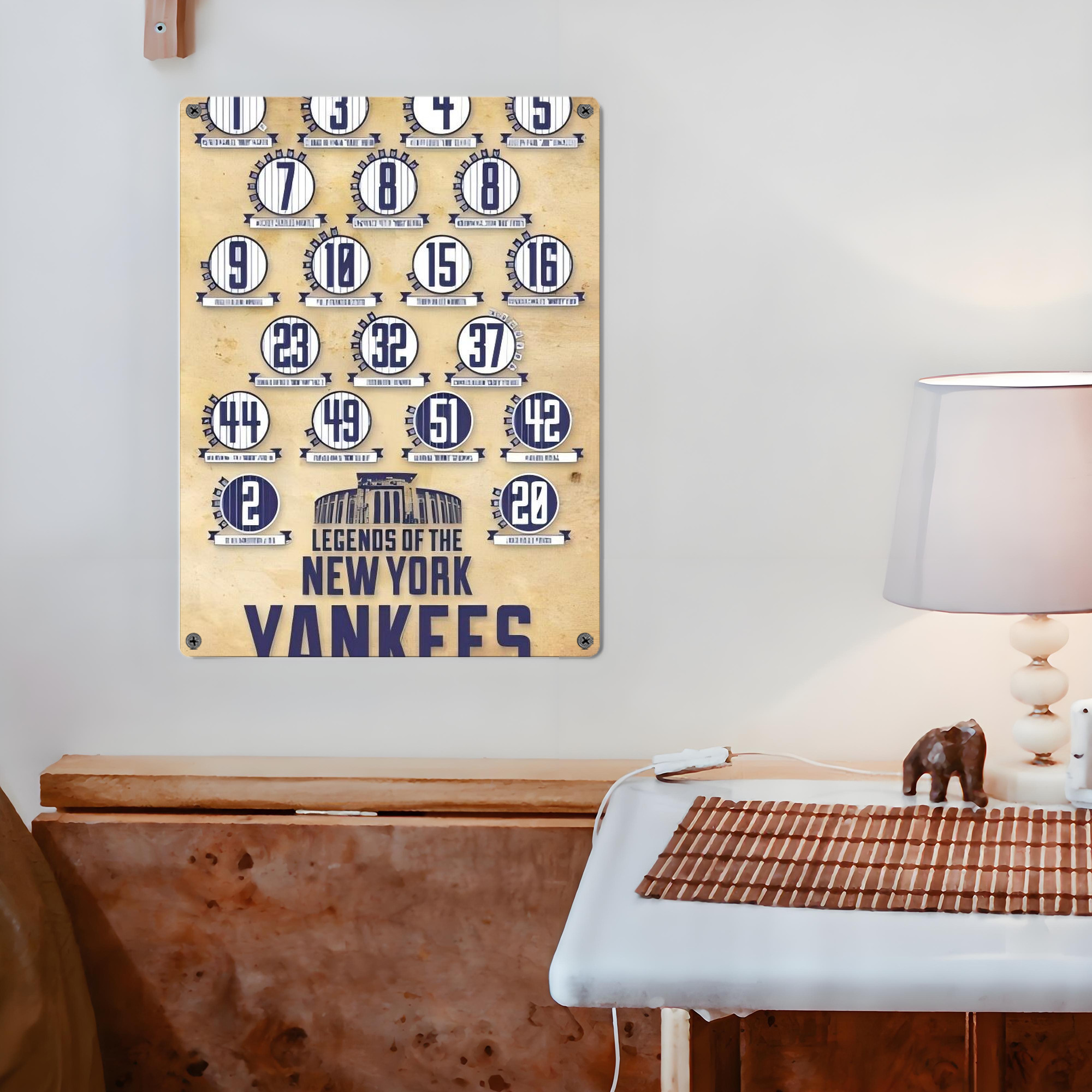 New York Yankees 339 Vintage Metal Tin Sign 12x16inch – Retro Wall Art Decor For Home, Bar, Kitchen, Bedroom, Office – Durable Iron Sheet Poster, Easy To Hang, Full-Color Printing
