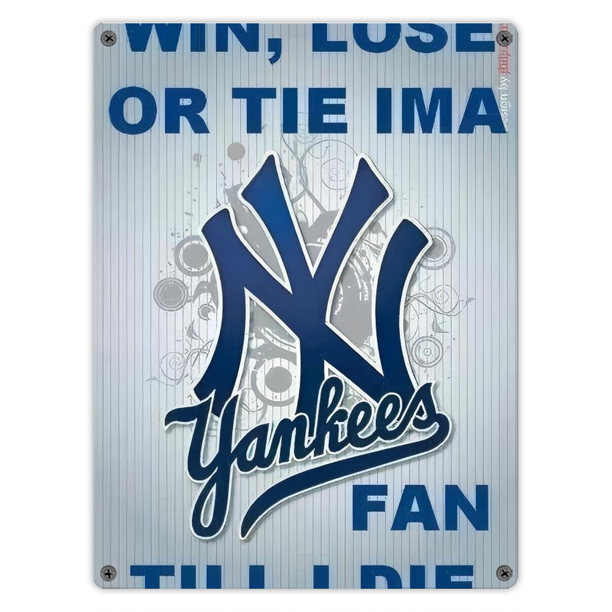 New York Yankees 100 Vintage Metal Tin Sign 12x16inch – Retro Wall Art Decor For Home, Bar, Kitchen, Bedroom, Office – Durable Iron Sheet Poster, Easy To Hang, Full-Color Printing