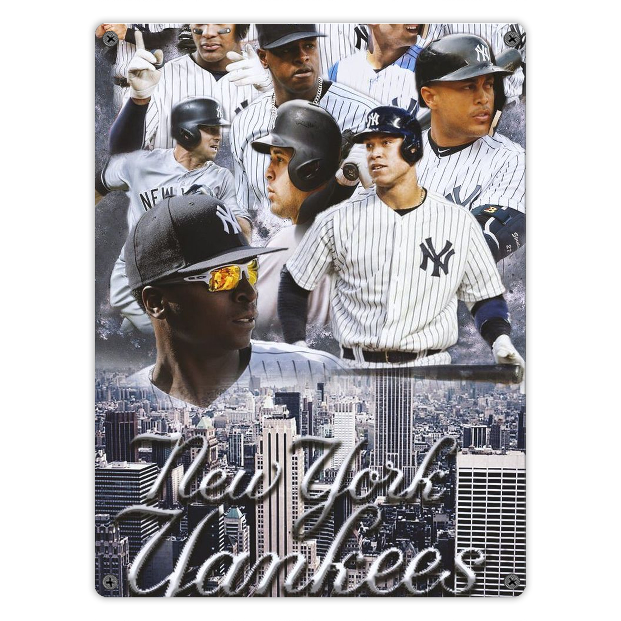 New York Yankees 101 Vintage Metal Tin Sign 12x16inch – Retro Wall Art Decor For Home, Bar, Kitchen, Bedroom, Office – Durable Iron Sheet Poster, Easy To Hang, Full-Color Printing